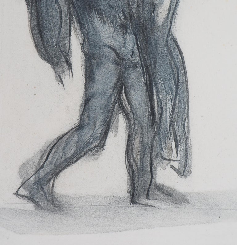 (after) Auguste Rodin - Daemon with a Shadow - Etching, 1897 For Sale ...