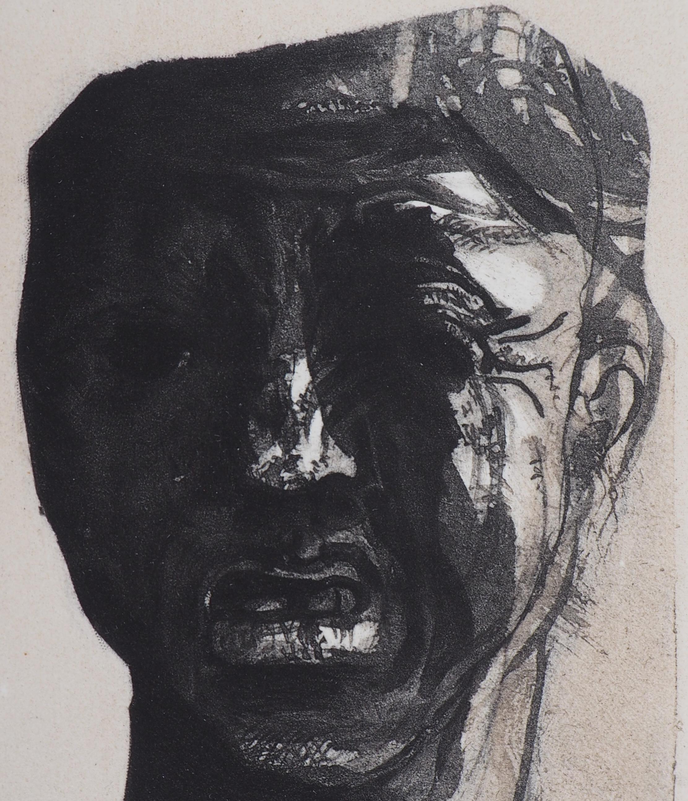 Mask of Minos - Etching, 1897 - Modern Print by (after) Auguste Rodin