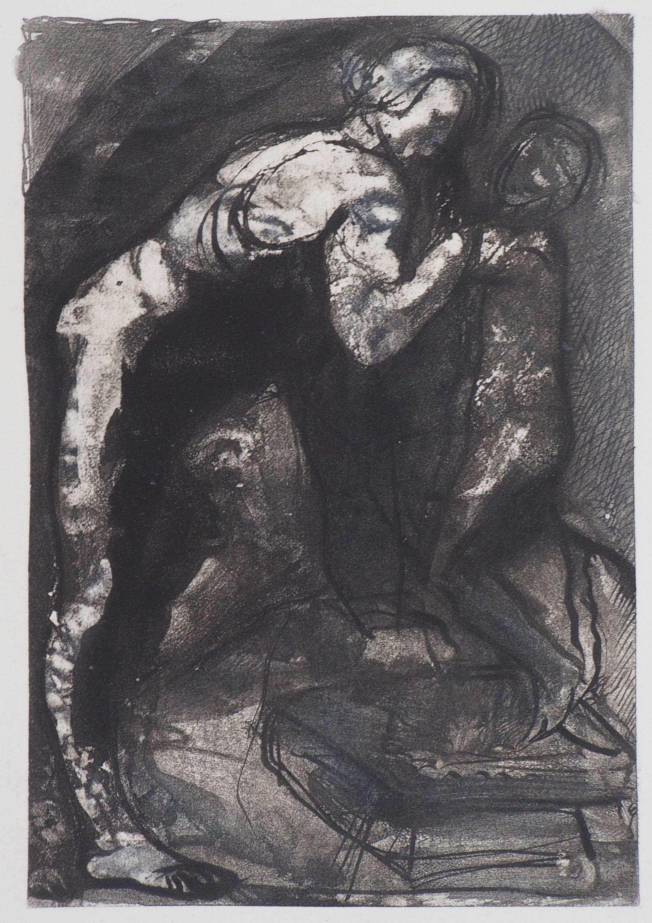 (after) Auguste Rodin Figurative Print - Michel-Ange - Etching, 1897