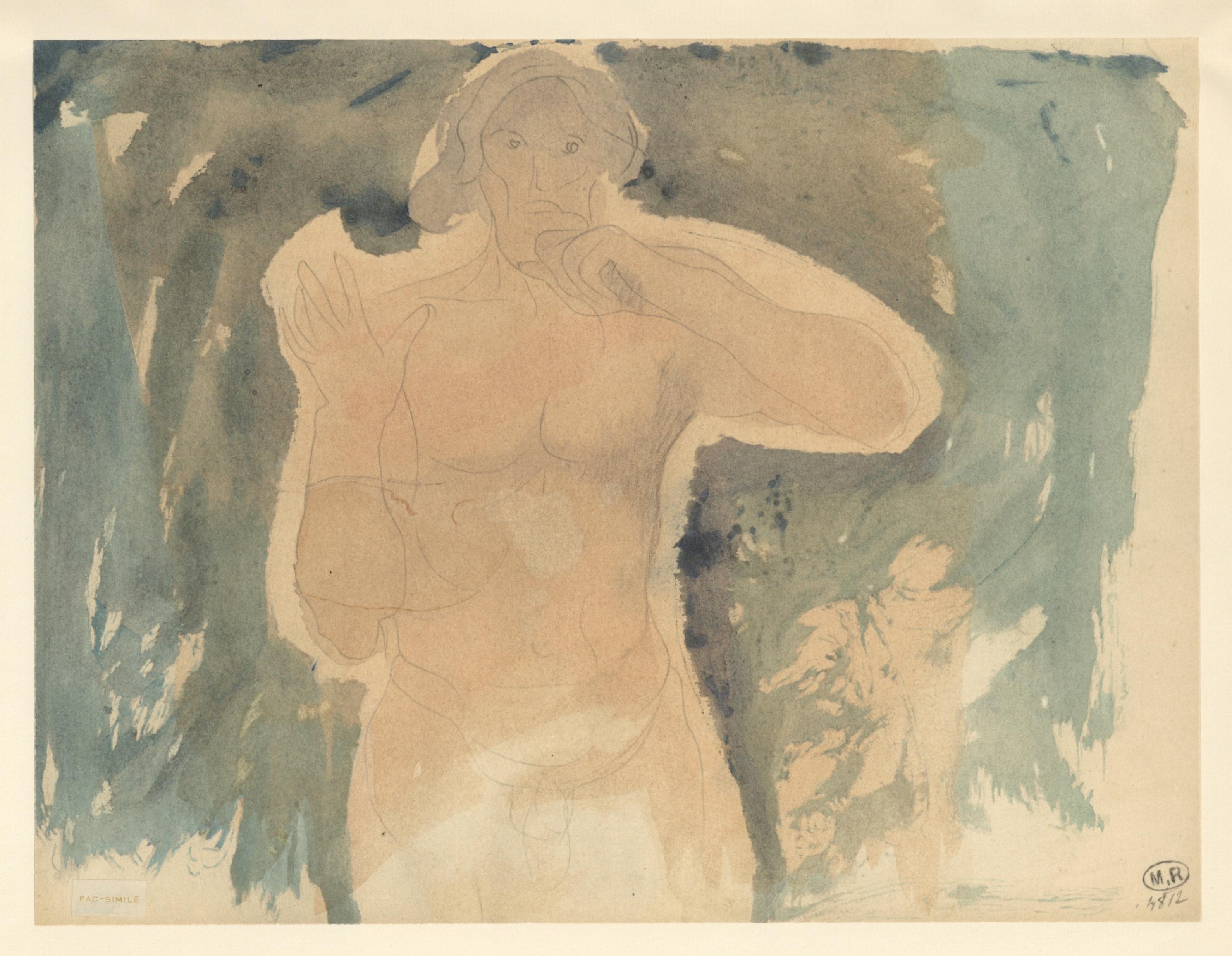 (after) Auguste Rodin Figurative Print - pochoir