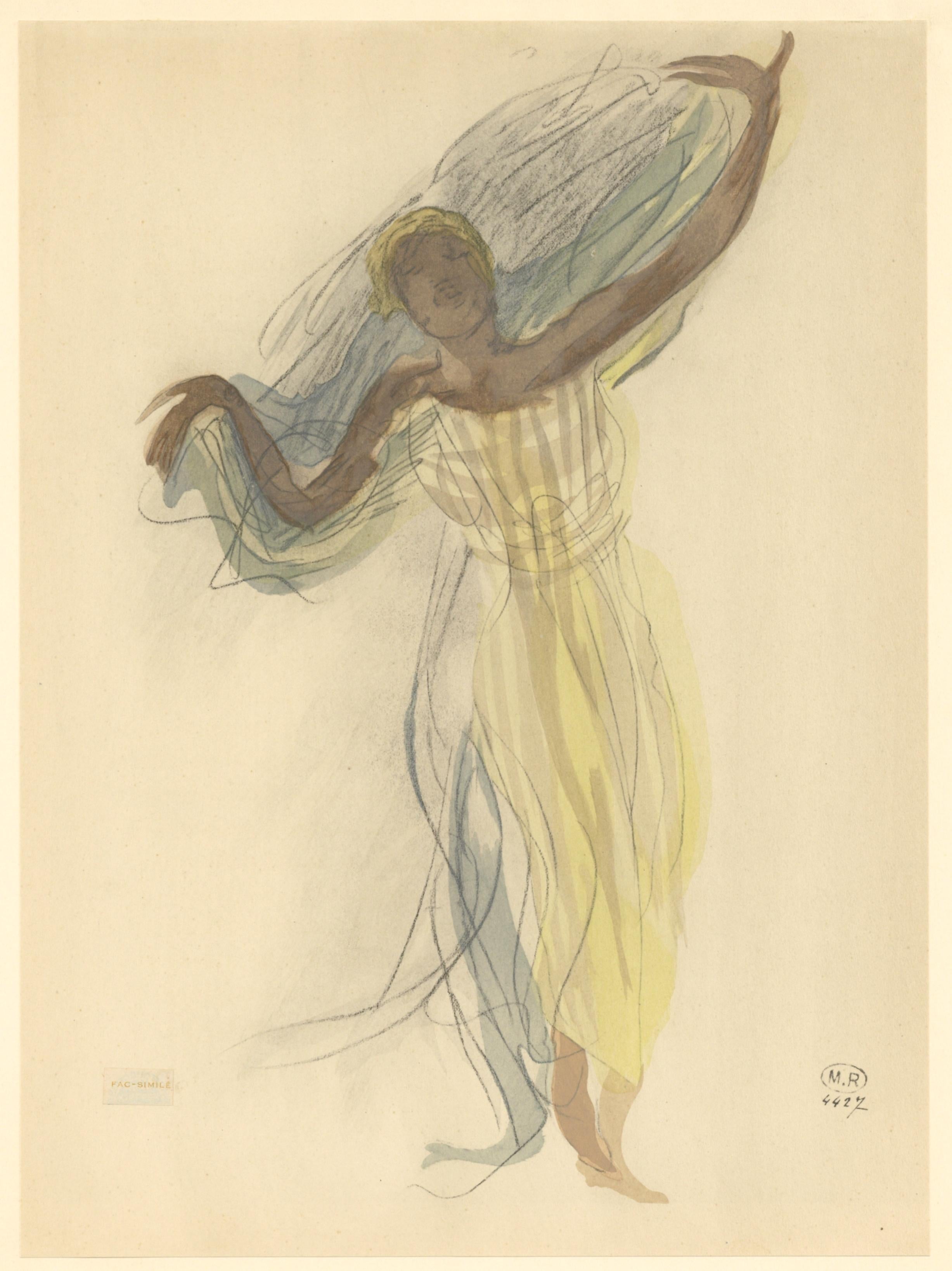 Figurative Print de (after) Auguste Rodin - pochoir