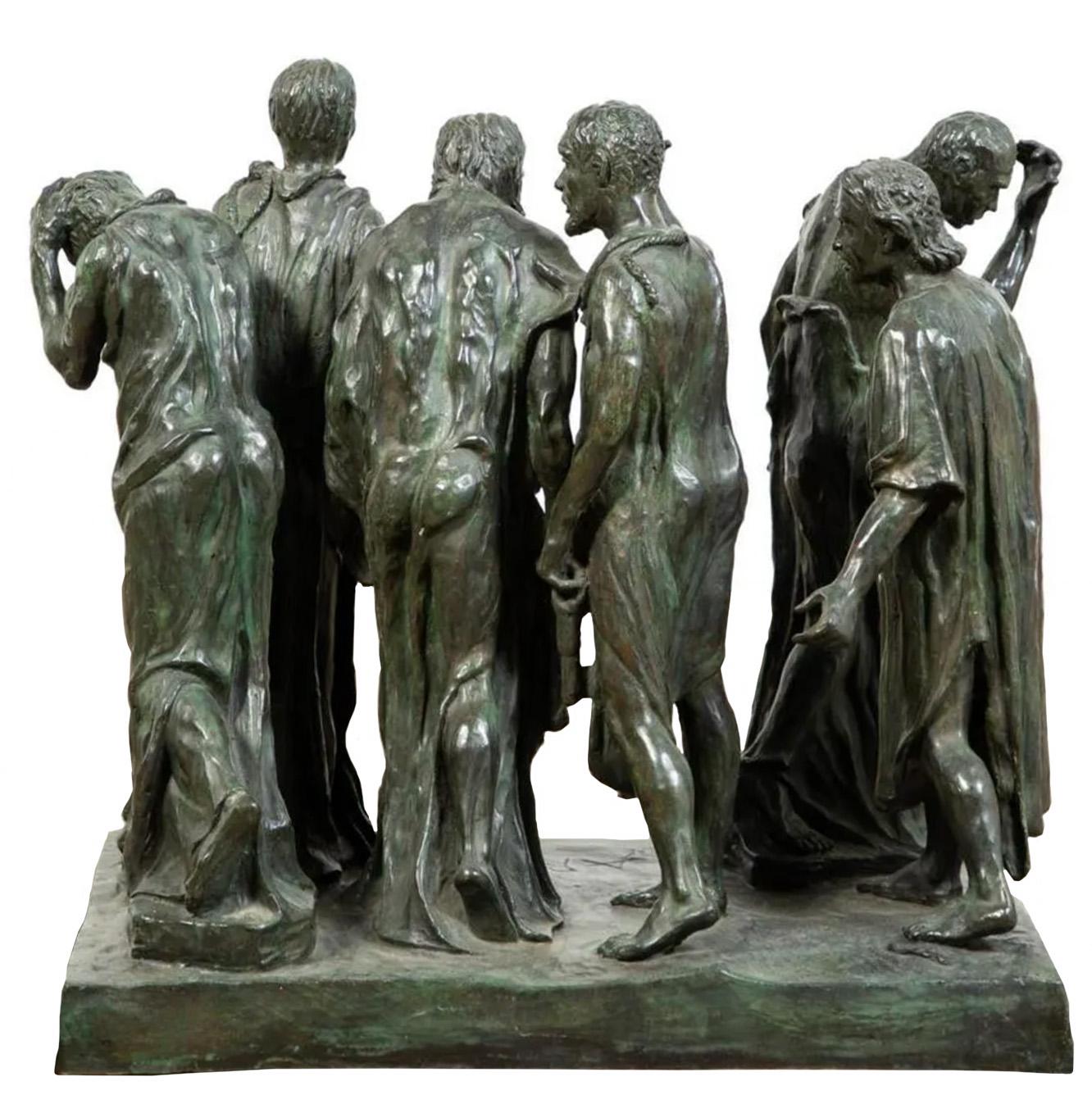 Les bourgeons de Calais d'après Auguste Rodin - Sculpture de (after) Auguste Rodin