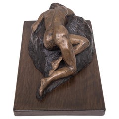 After Auguste Rodin 'The Danaide', patinated bronze, later casting