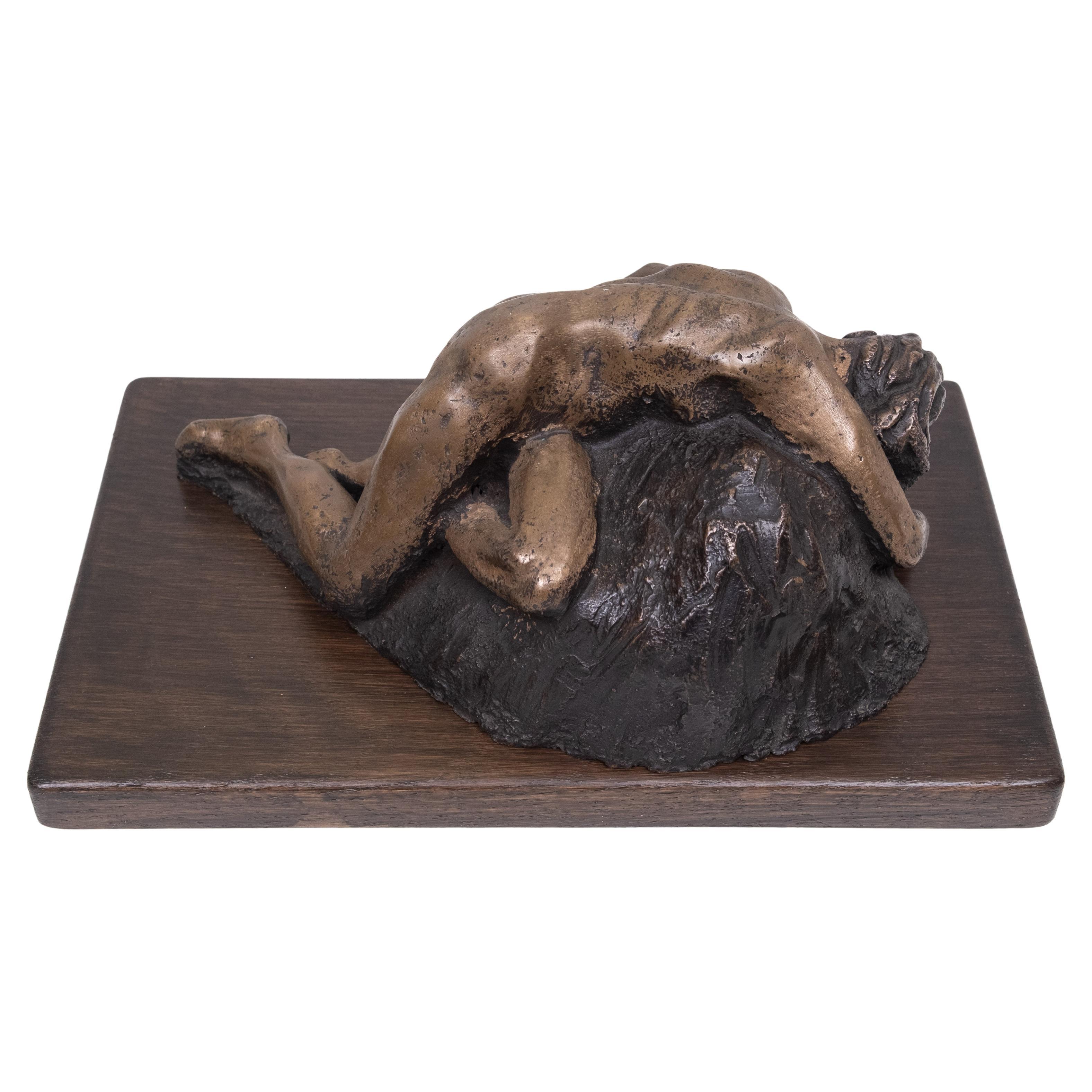 After Auguste Rodin 'The Danaide', patinated bronze, later casting
