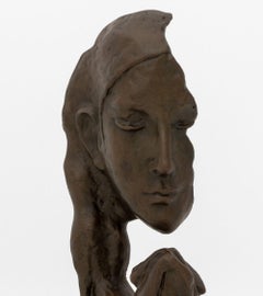 After Auguste Rodin Woman Praying Patinated Bronze