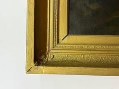 19th century oil on canvas The Christ child, and the infant John the Baptist