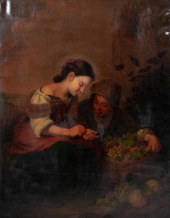 After Bartolome Murillo "Little Fruitseller" Oil