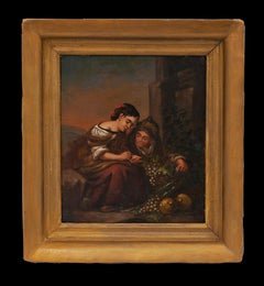 Pair of 19th C Continental Oil Paintings on Copper