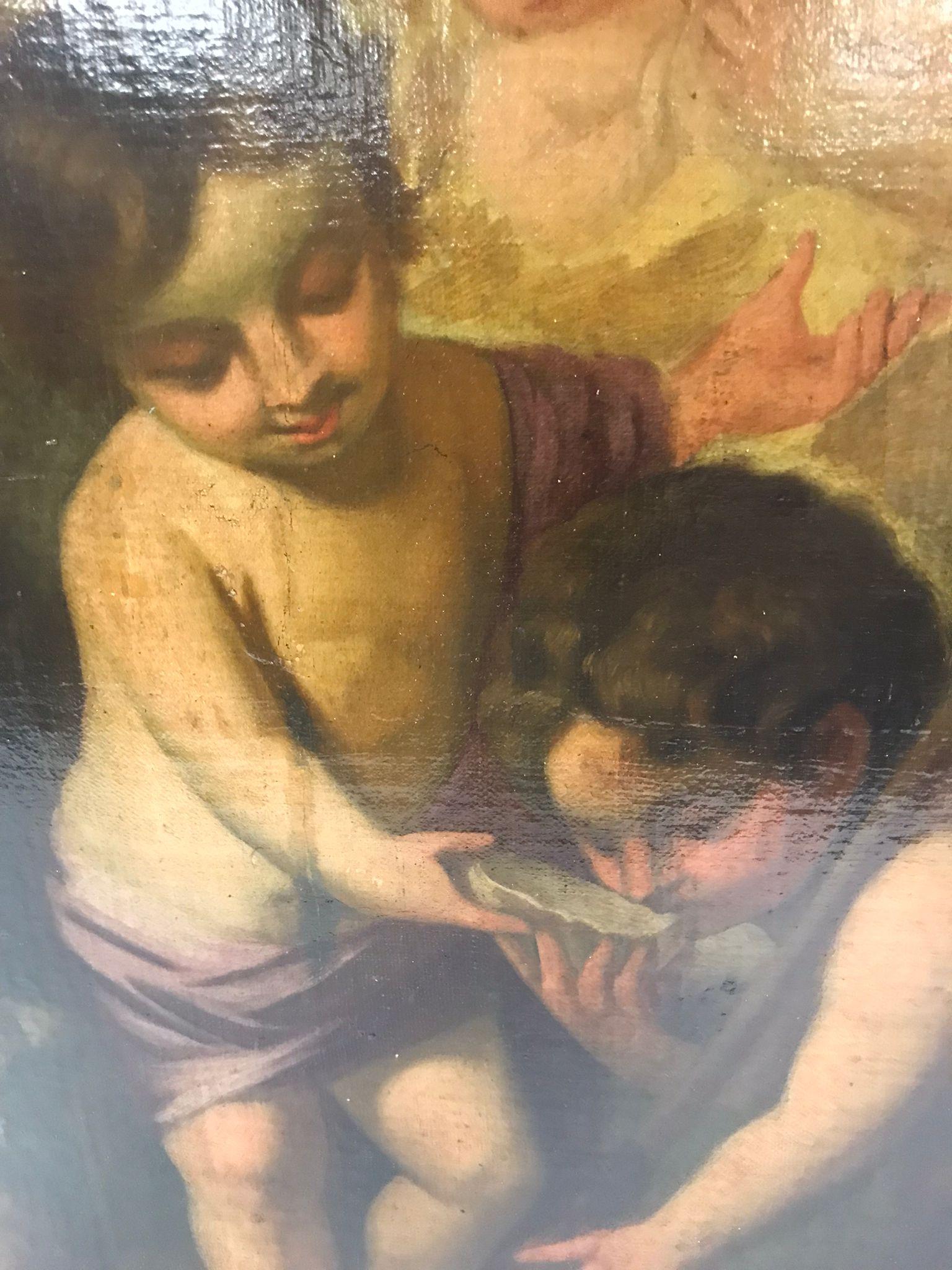  The Infant Christ and San Sebastien After Murillo  - Baroque Painting by (After) Bartolomé Esteban Murillo