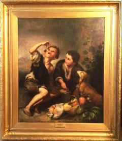 The Pie Eaters After Bartolome Esteban Murillo European School Oil Painting