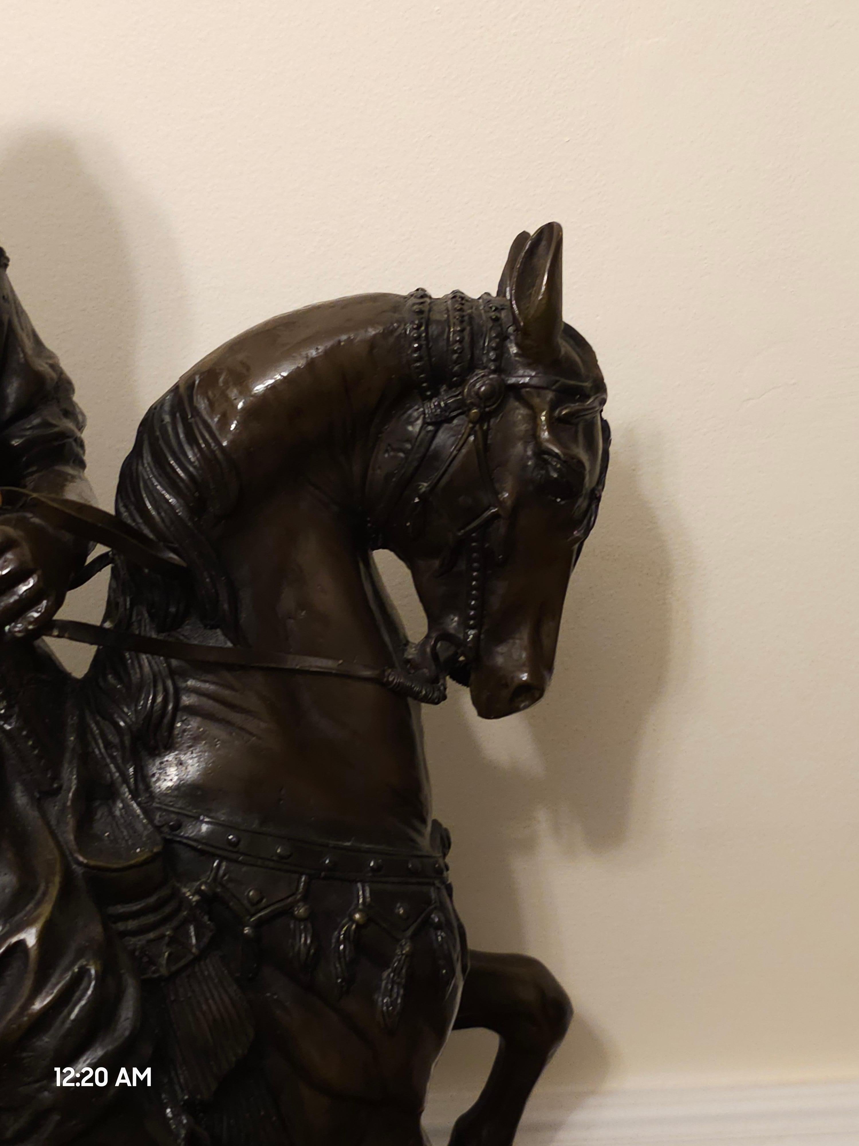 Dopo Barye (XIX secolo) e Guillemin, Cavalier Arabe Revenant De La Chasse in vendita 2