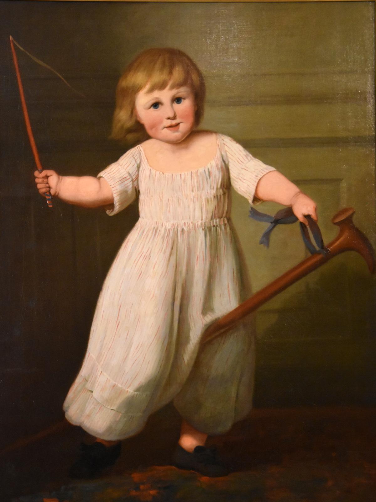 Ölgemälde im Stil von Benjamin Marshall „Das Hobby-Pferd“ – Painting von After Benjamin Marshall