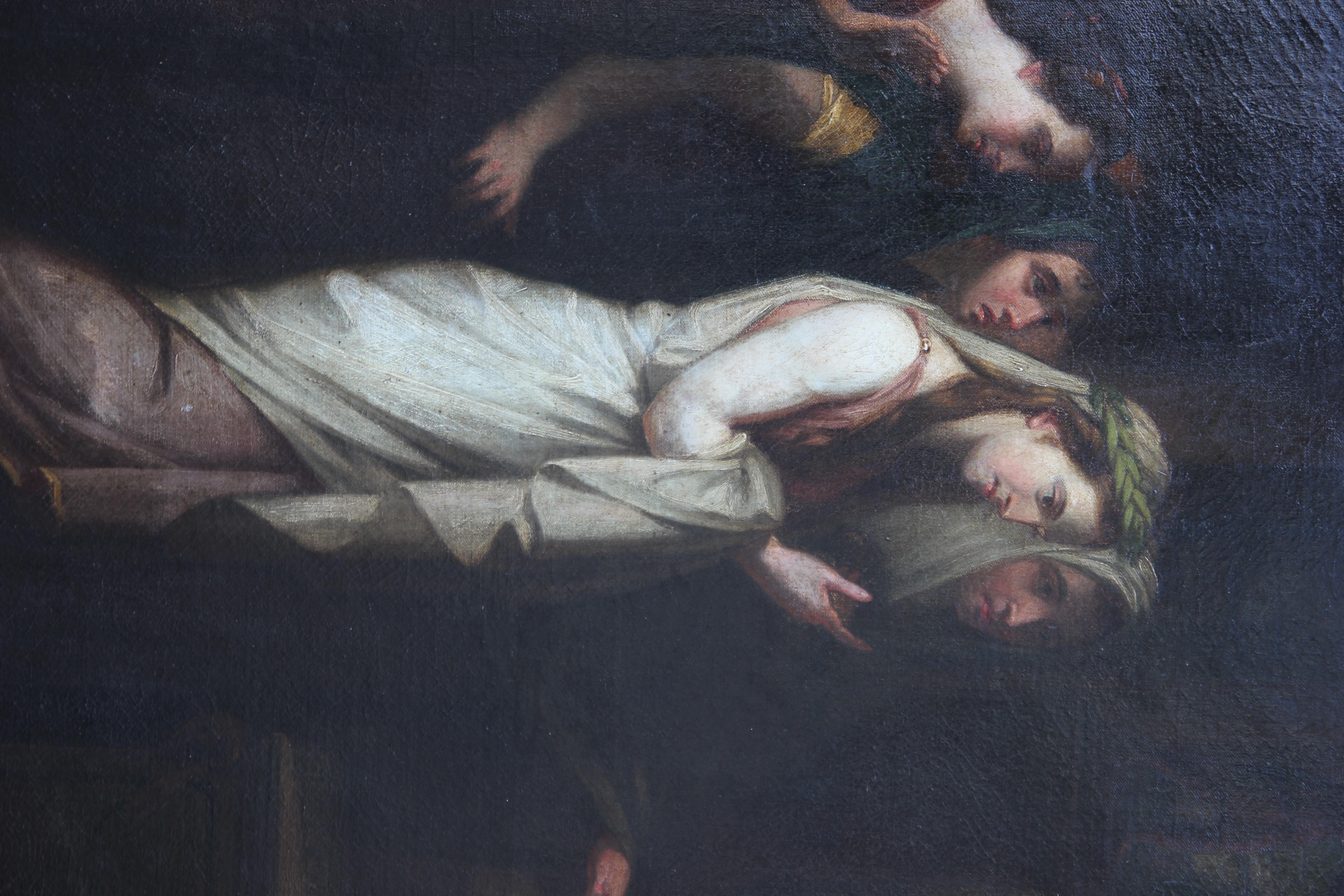 Peinture d'histoire d'après «ylades et Orestes battues comme Victimes avant Iphigenia » - Painting de (After) Benjamin West
