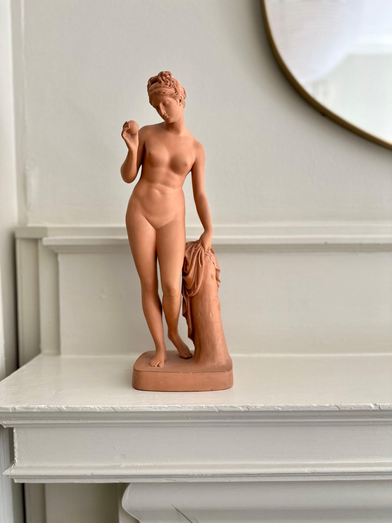 After the renowned neoclassical sculptor Bertel Thorvaldsen (Danish, 1770-1844) comes this terracotta reduction of his 