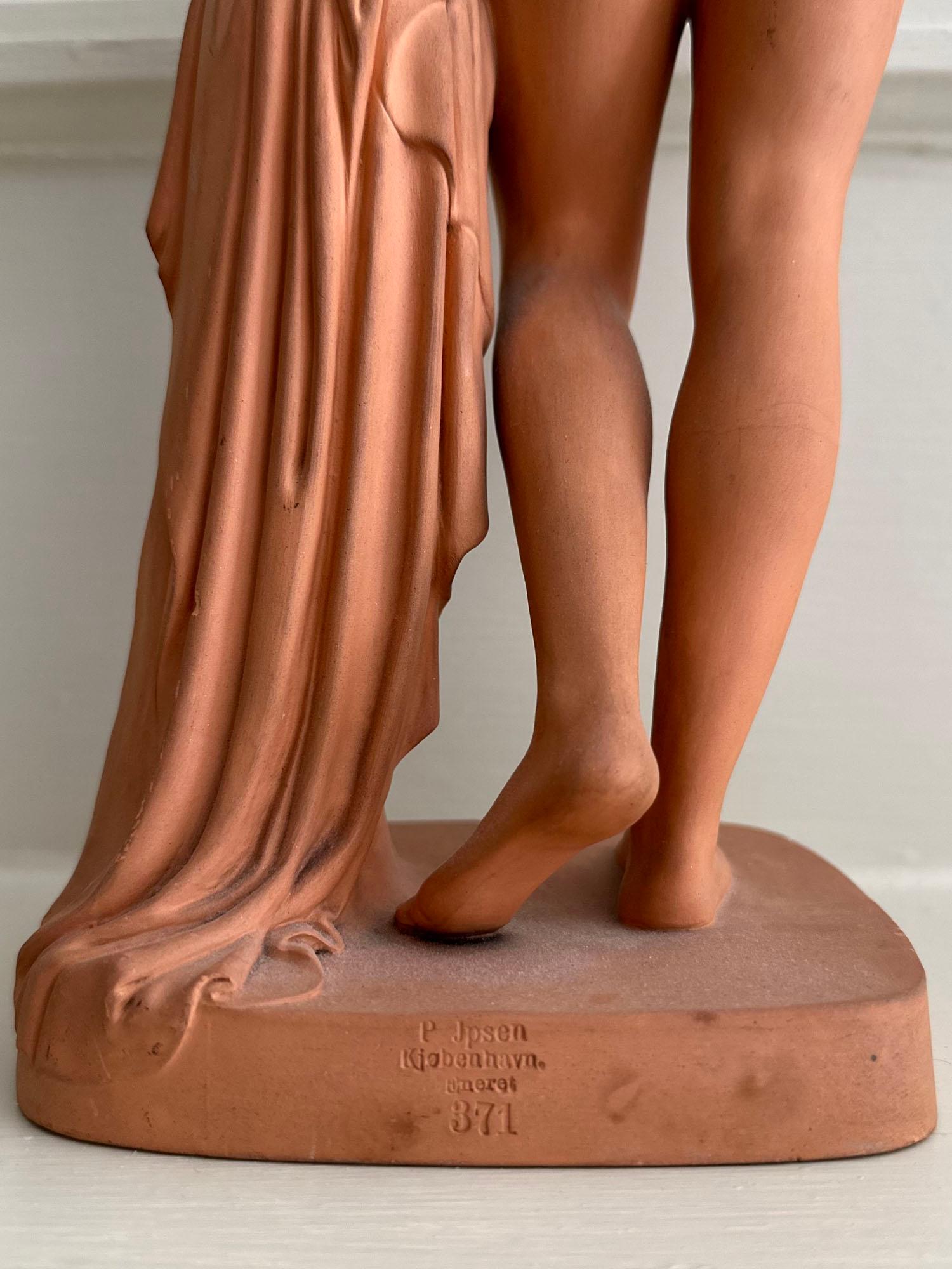 After Bertel Thorvaldsen 19th c. Terracotta Venus Sculpture by P. Ipsen In Good Condition For Sale In Richmond, VA