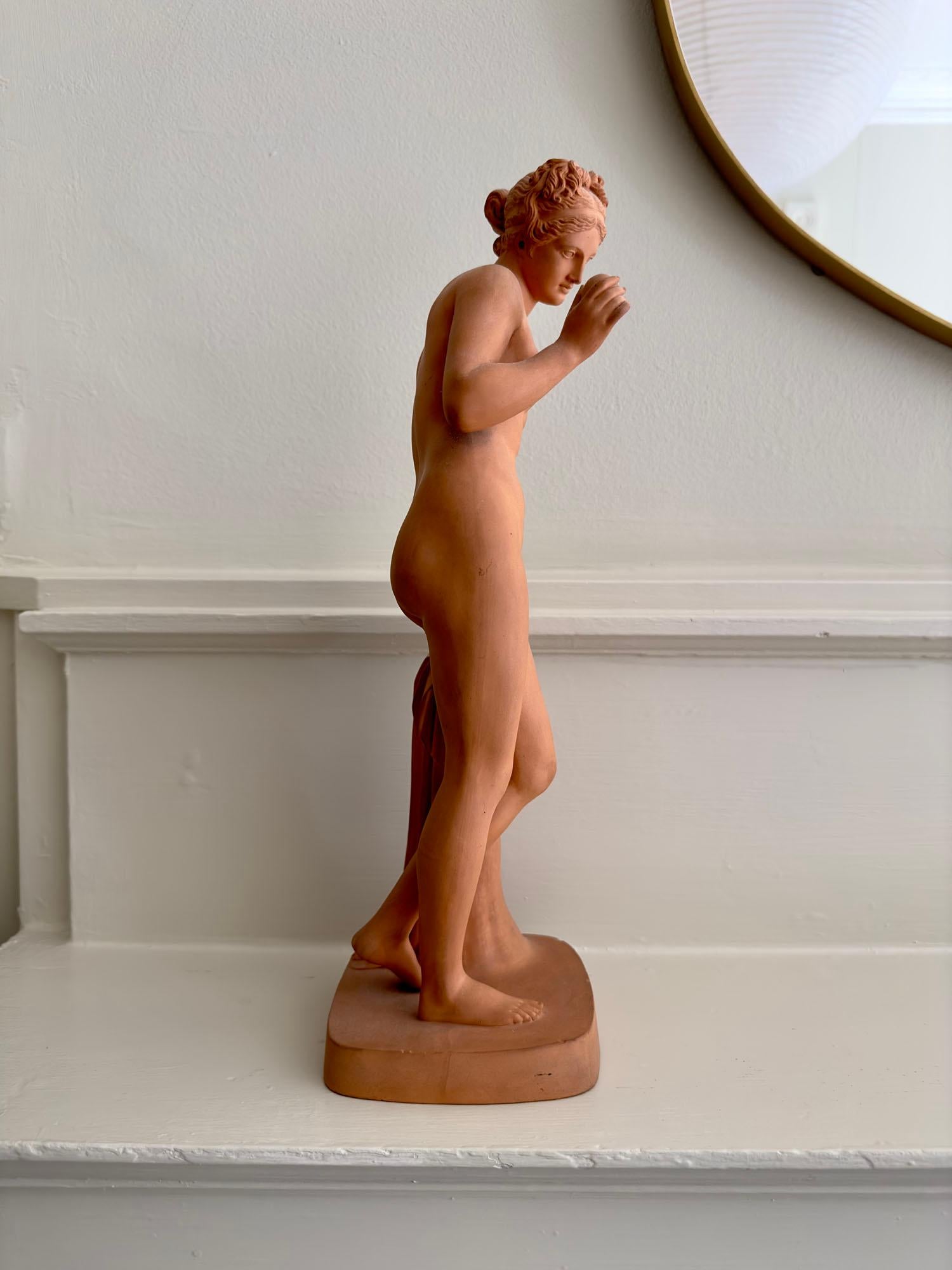 XIXe siècle D'après Bertel Thorvaldsen 19ème siècle Sculpture de Vénus en terre cuite de P. Ipsen en vente
