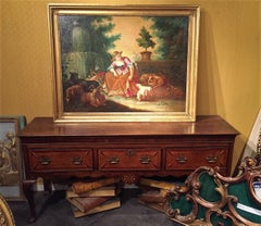 After Boucher Large Rococo Styled Pastoral Scene Possibly of a Series