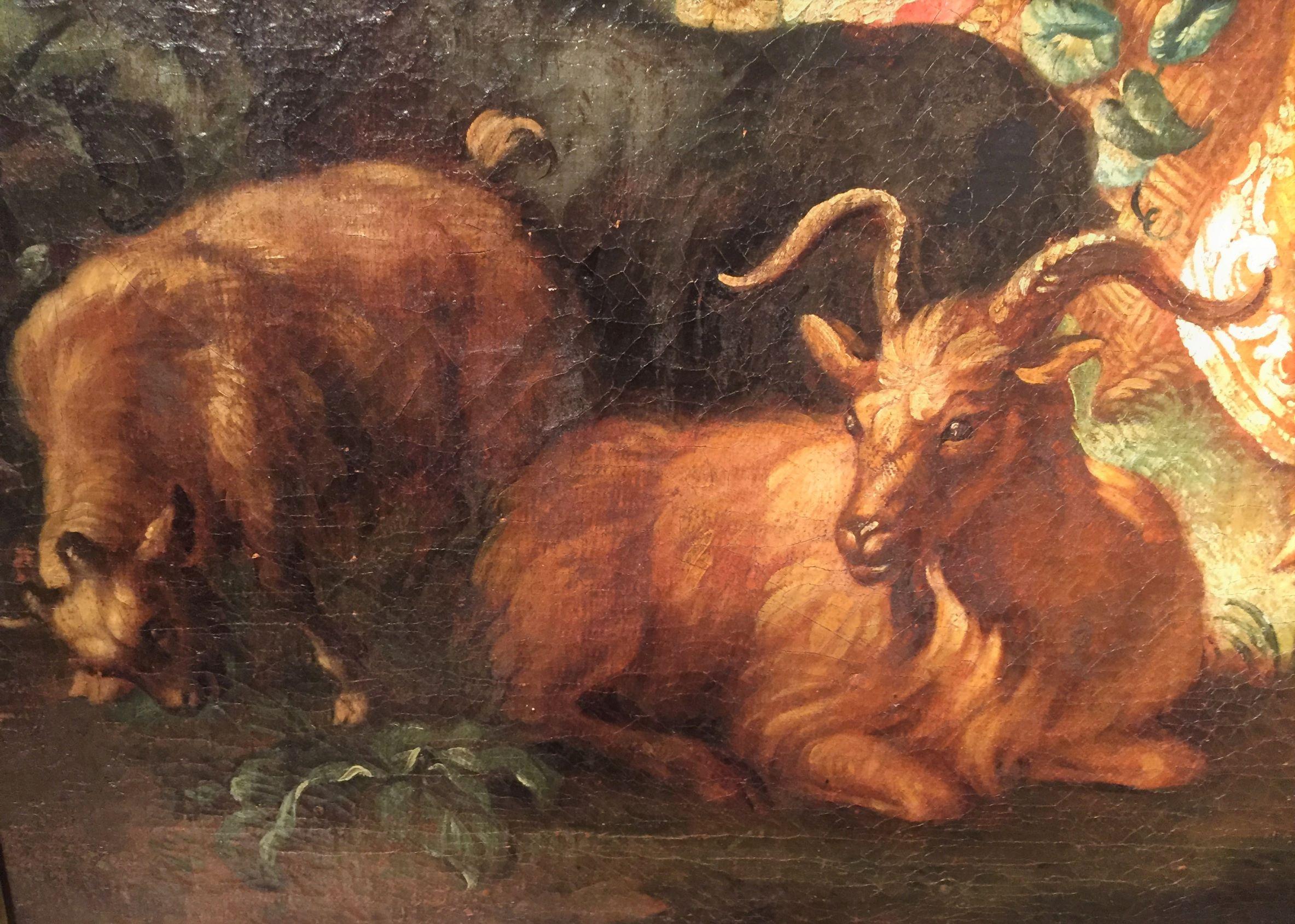 19th Century After Boucher Large Rococo Styled Pastoral Scene Possibly of a Series For Sale
