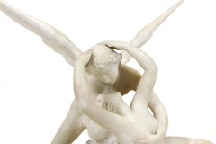 After Canova Italian Grand Tour Marble Cupid & Psyche Sculpture