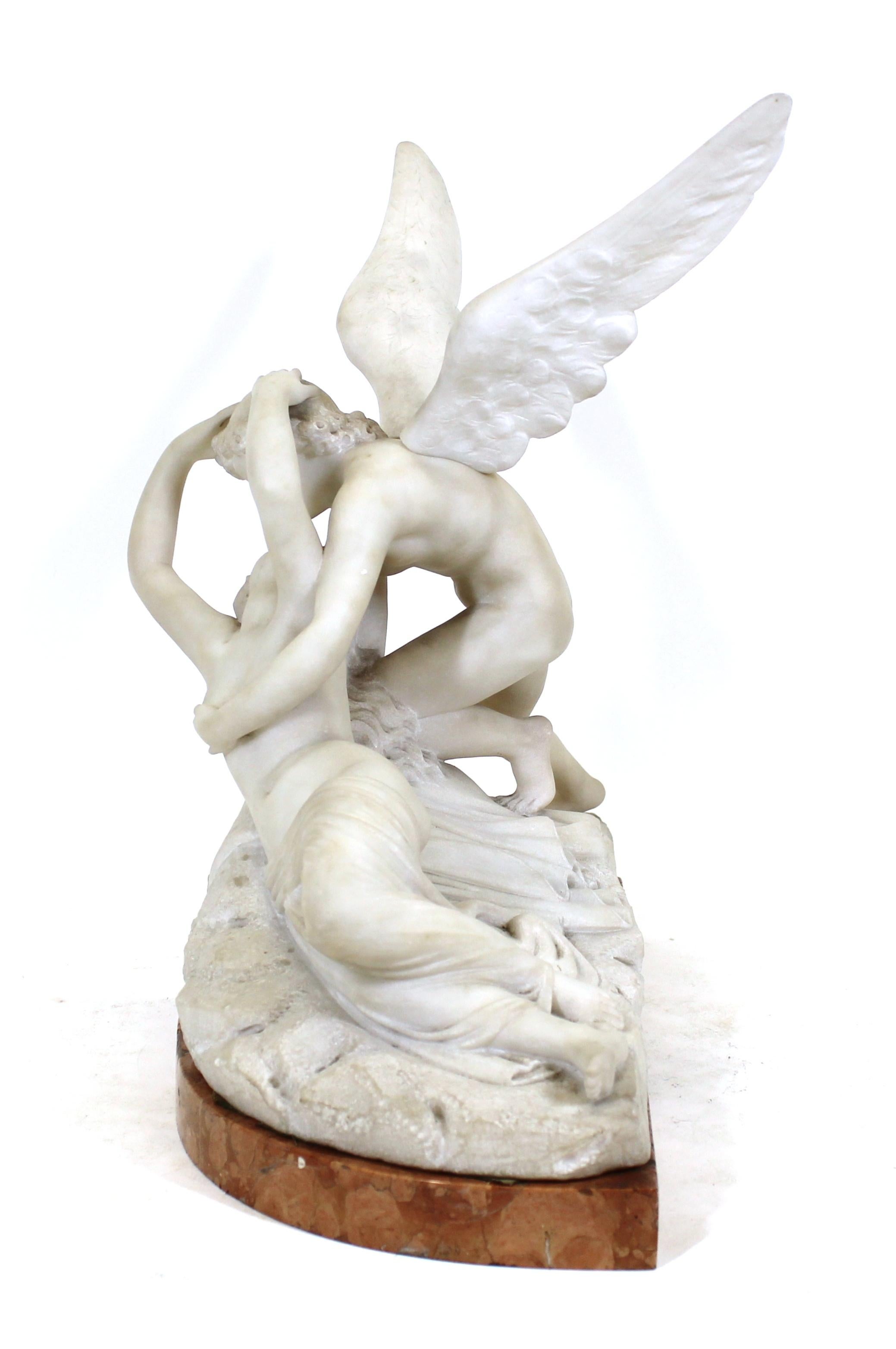 After Canova Italian Grand Tour Marble Cupid & Psyche Sculpture 3