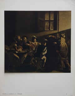 Vintage "The Calling of Matthew" After Caravaggio. Printed In Italy