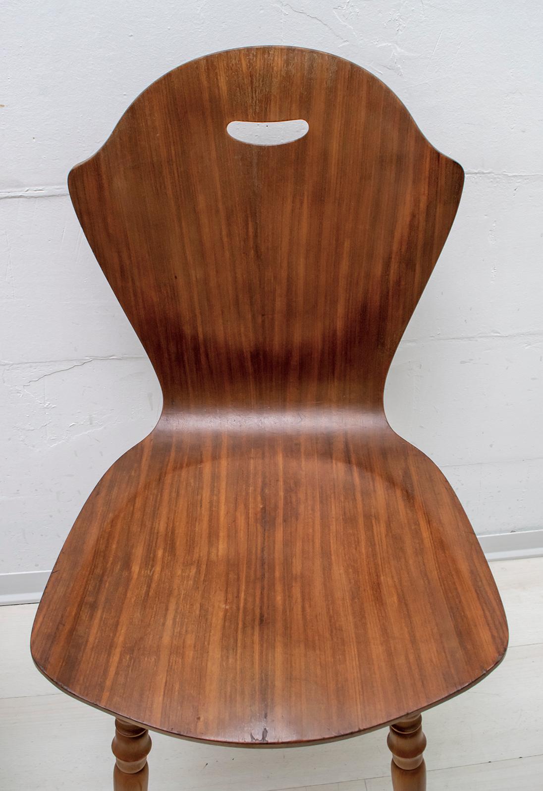 After Carlo Ratti Mid-Century Modern Italian Bentwood Chairs, 1950s For Sale 7