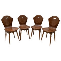 Vintage After Carlo Ratti Mid-Century Modern Italian Bentwood Chairs, 1950s