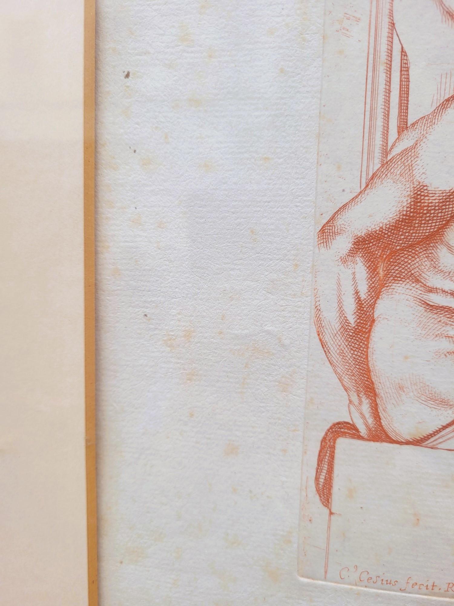 D'après Carracci, Atlantes du palais Farnèse, 2 gravures, 17ème siècle ? en vente 4