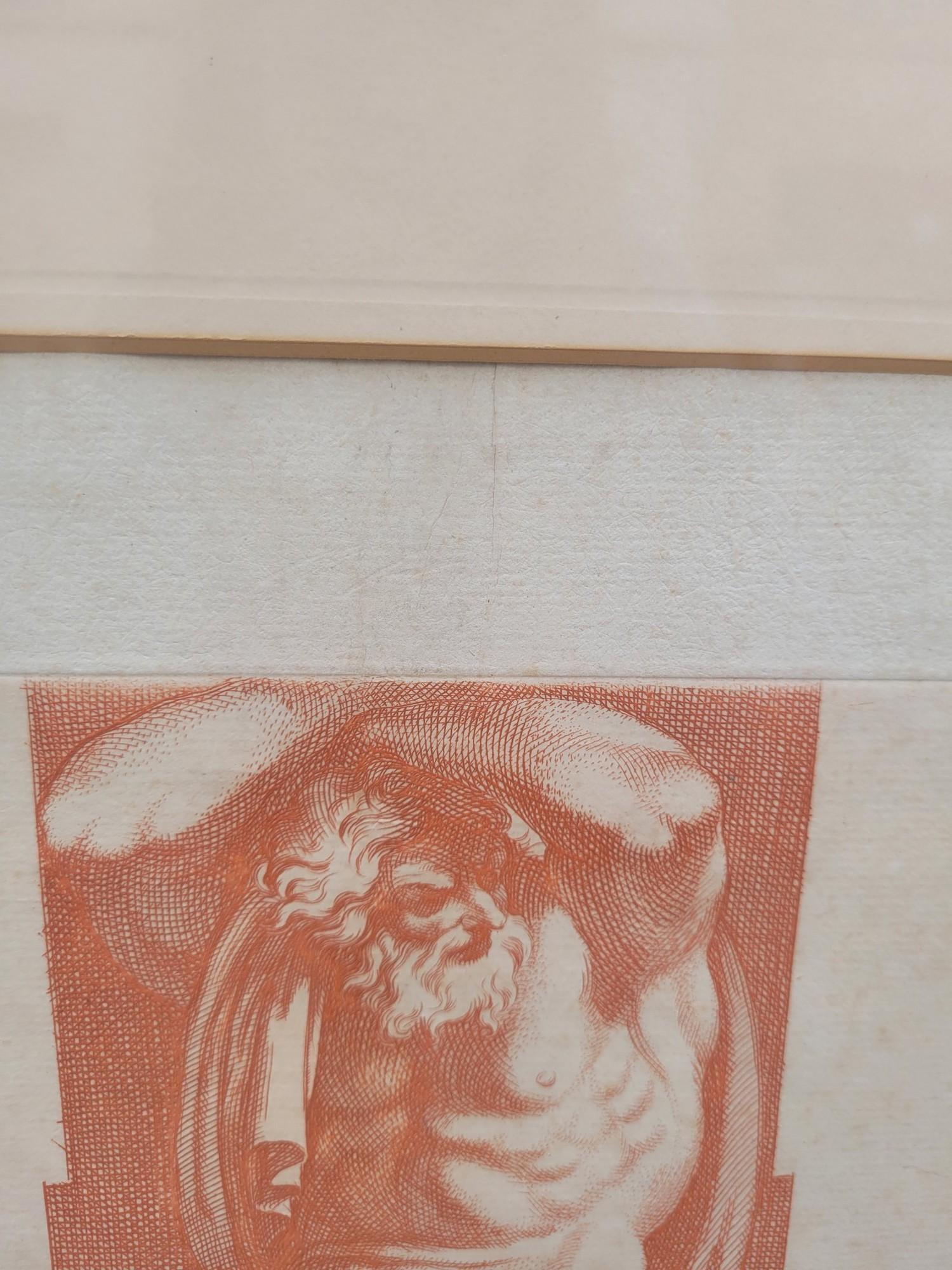 D'après Carracci, Atlantes du palais Farnèse, 2 gravures, 17ème siècle ? en vente 7