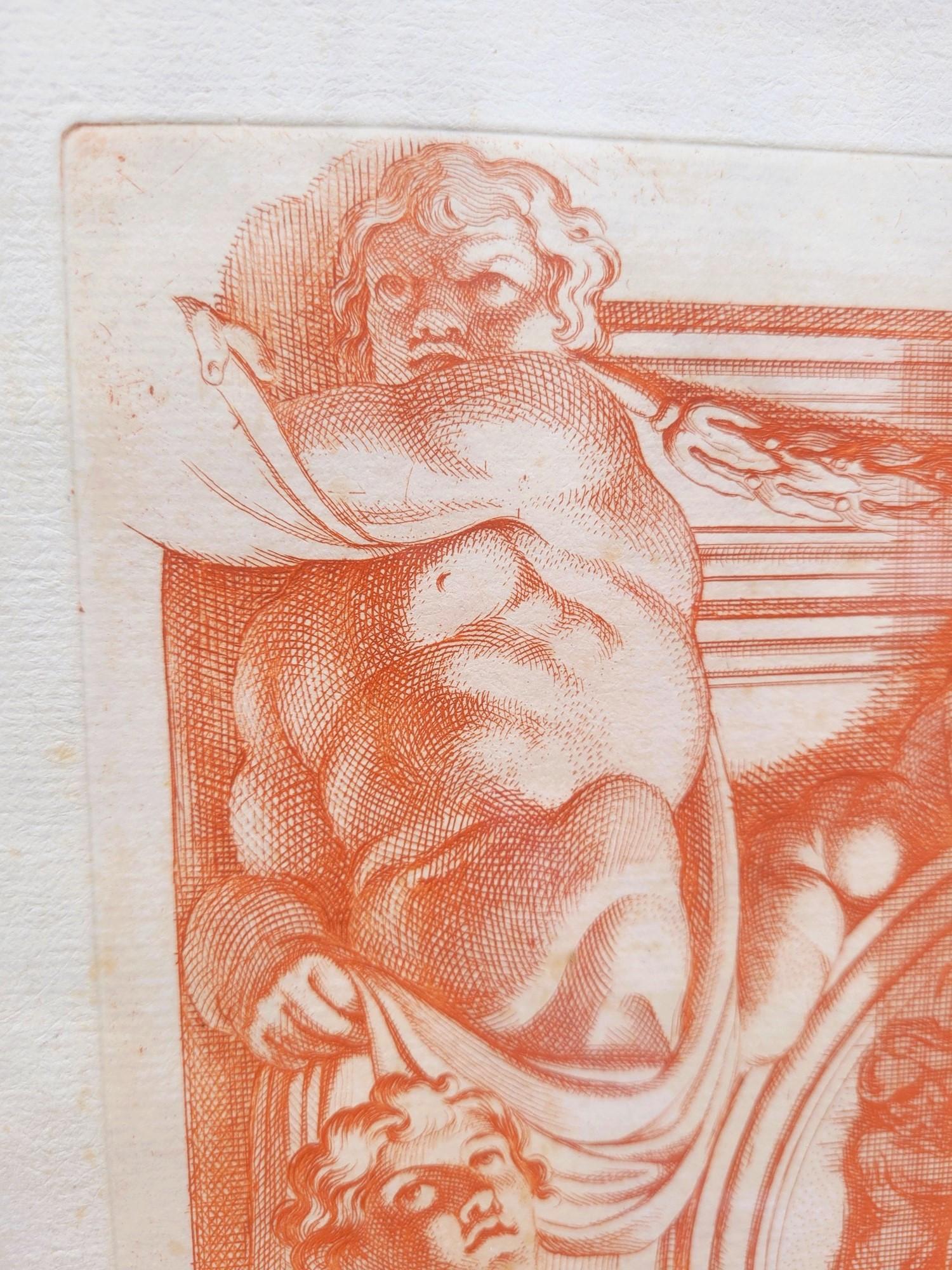 D'après Carracci, Atlantes du palais Farnèse, 2 gravures, 17ème siècle ? en vente 7