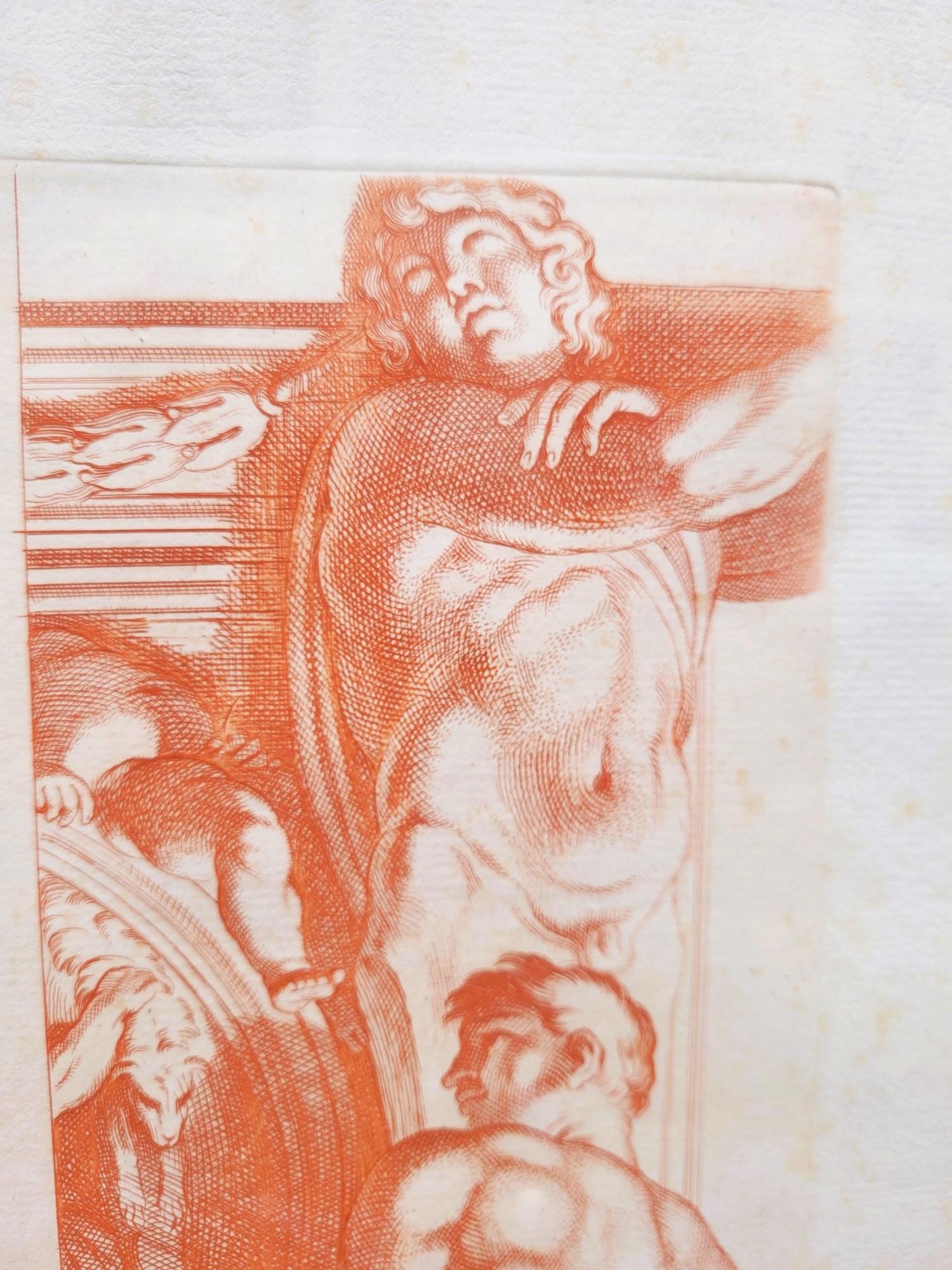 D'après Carracci, Atlantes du palais Farnèse, 2 gravures, 17ème siècle ? en vente 8
