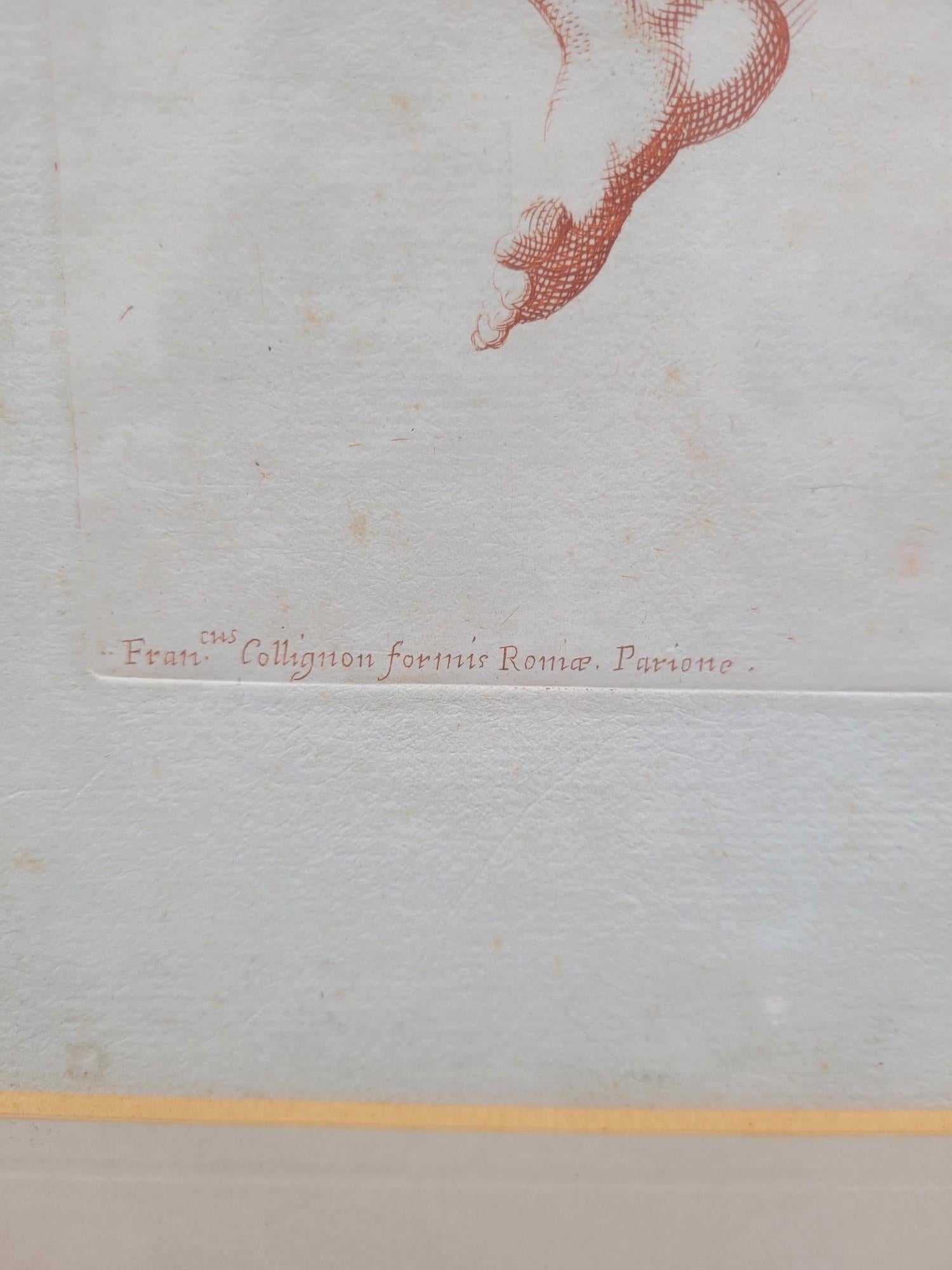 Cette paire de gravures est réalisée dans le style sanguin, à la craie rouge. Elles représentent les travaux préparatoires pour les Atlantes de la (a) Gallery Gallery Gallery de Rome, selon Carracci. 

On y trouve les mentions suivantes : 