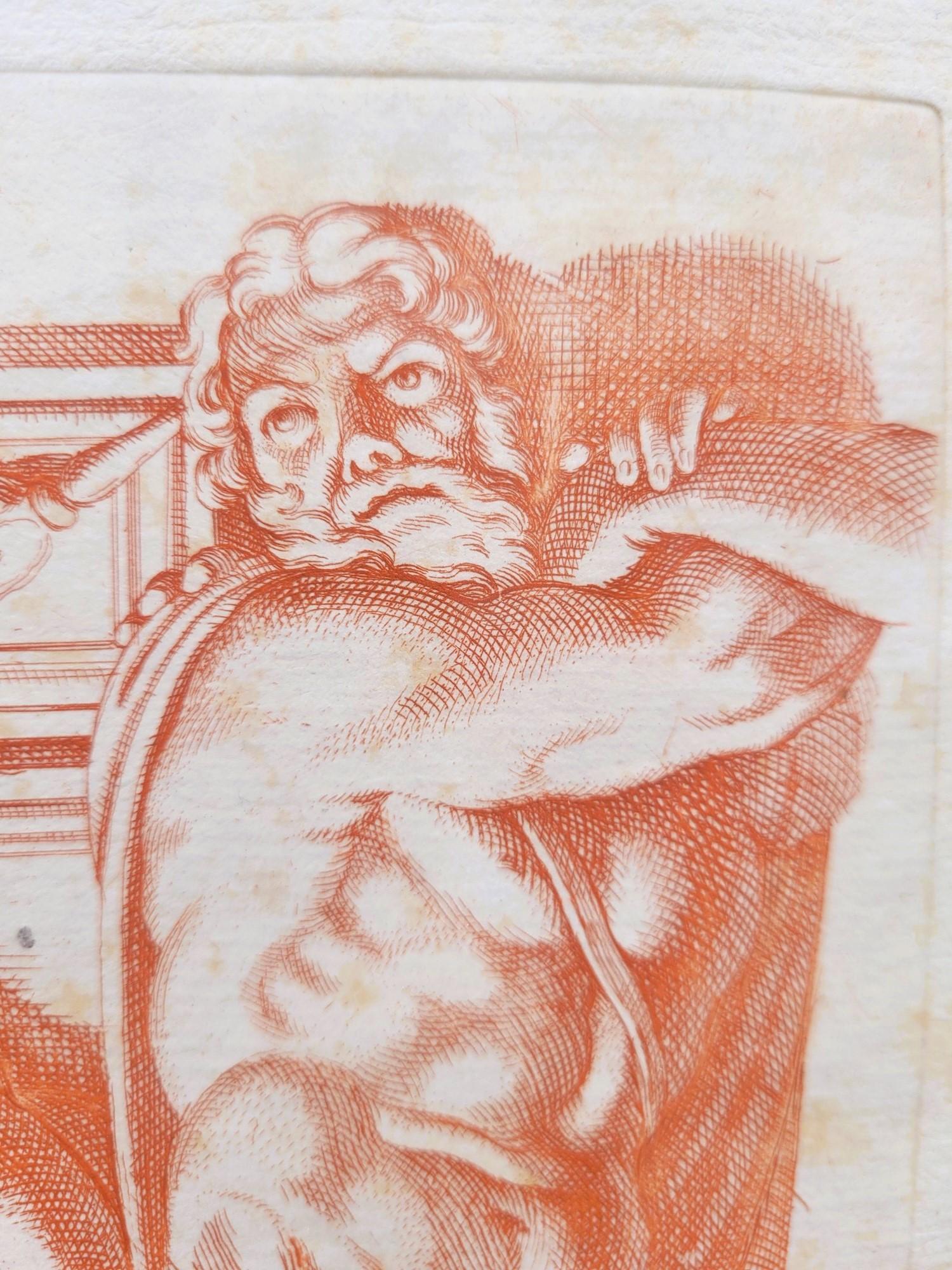 XVIIIe siècle et antérieur D'après Carracci, Atlantes du palais Farnèse, 2 gravures, 17ème siècle ? en vente