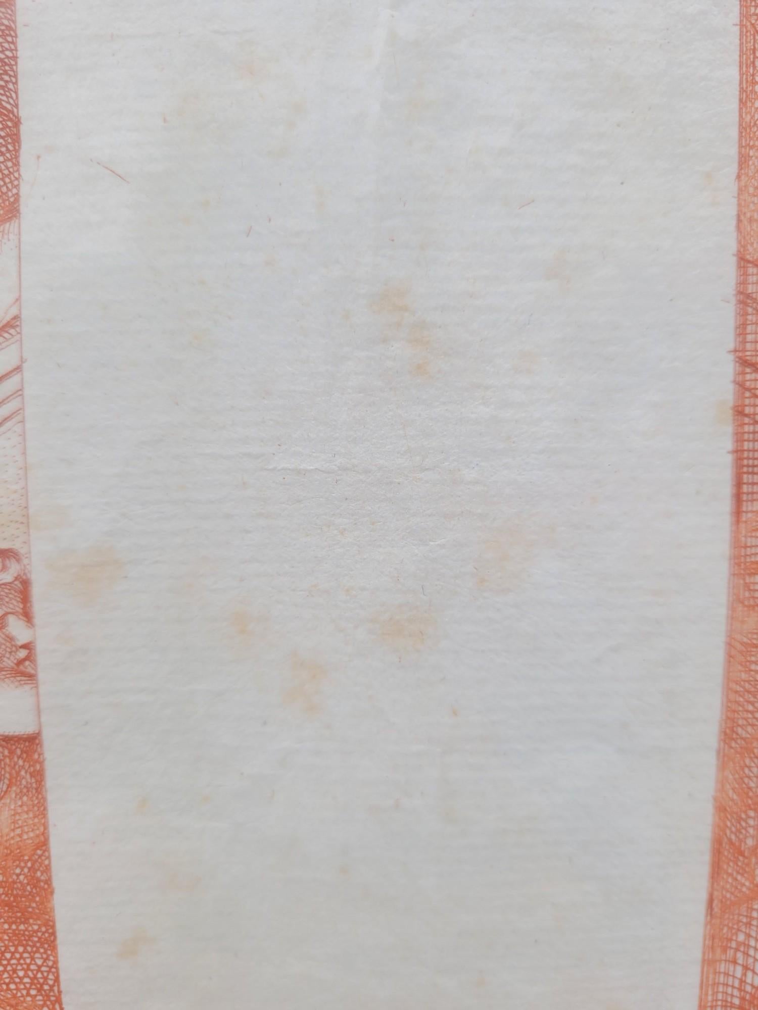 Papier D'après Carracci, Atlantes du palais Farnèse, 2 gravures, 17ème siècle ? en vente