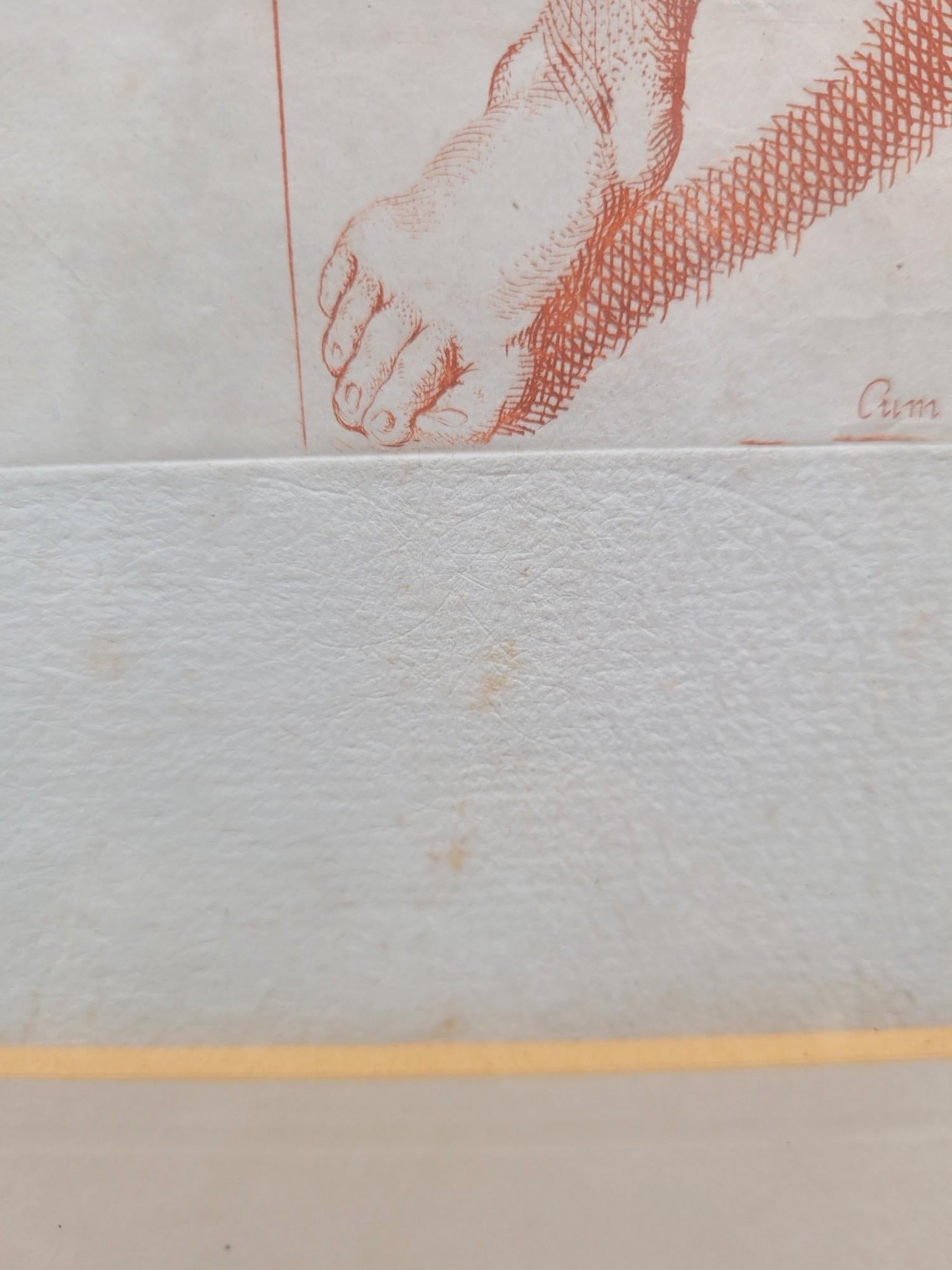 D'après Carracci, Atlantes du palais Farnèse, 2 gravures, 17ème siècle ? en vente 1