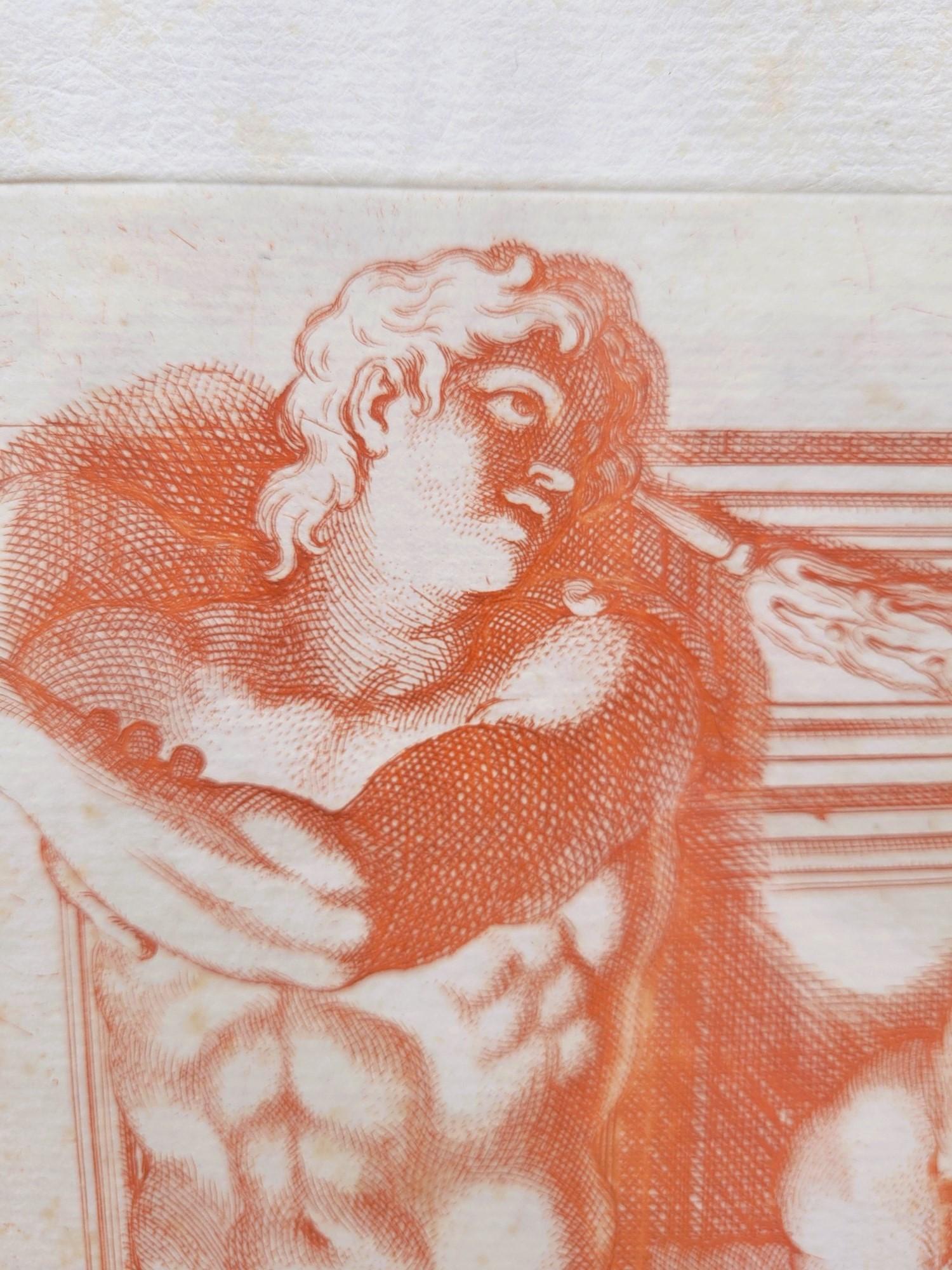 D'après Carracci, Atlantes du palais Farnèse, 2 gravures, 17ème siècle ? en vente 2
