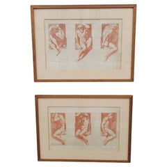 Dopo Carracci, Atlantide di Palazzo Farnese, 2 incisioni, XVII secolo?