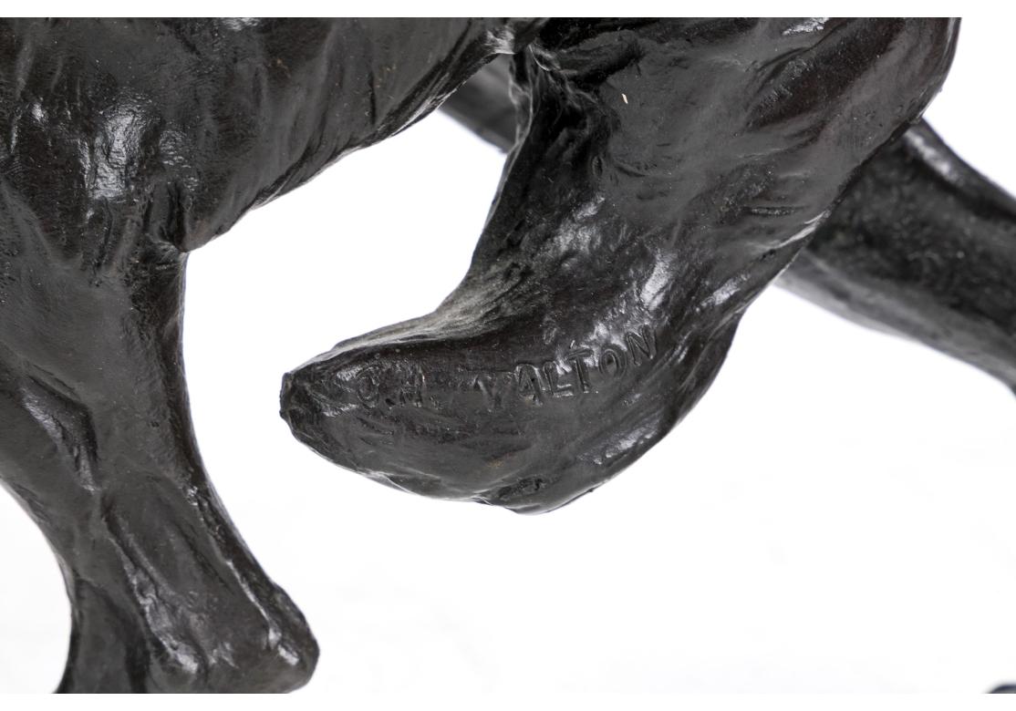 After Charles Valton Bronze Wolf Sculpture For Sale 3