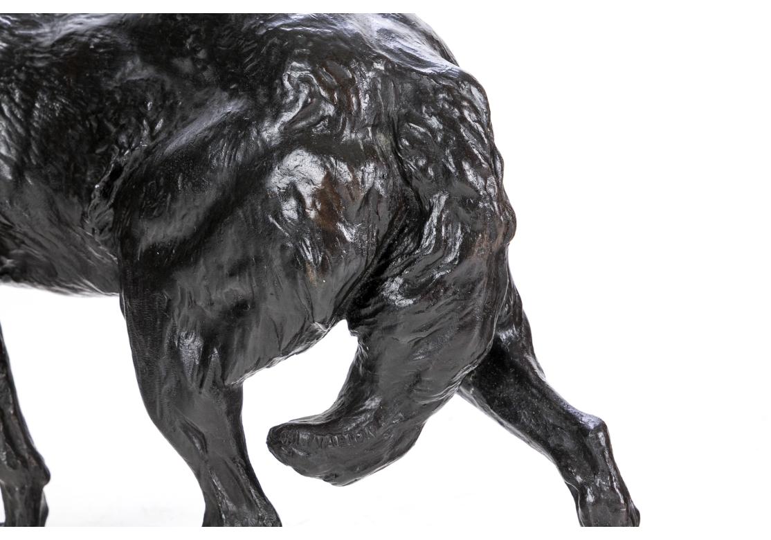 20th Century After Charles Valton Bronze Wolf Sculpture For Sale