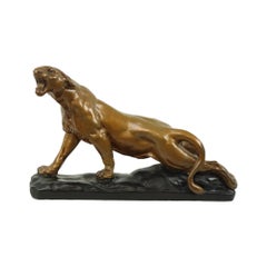 Dopo Charles Valton Immagine di leonessa ferita Bronzo patinato Gesso