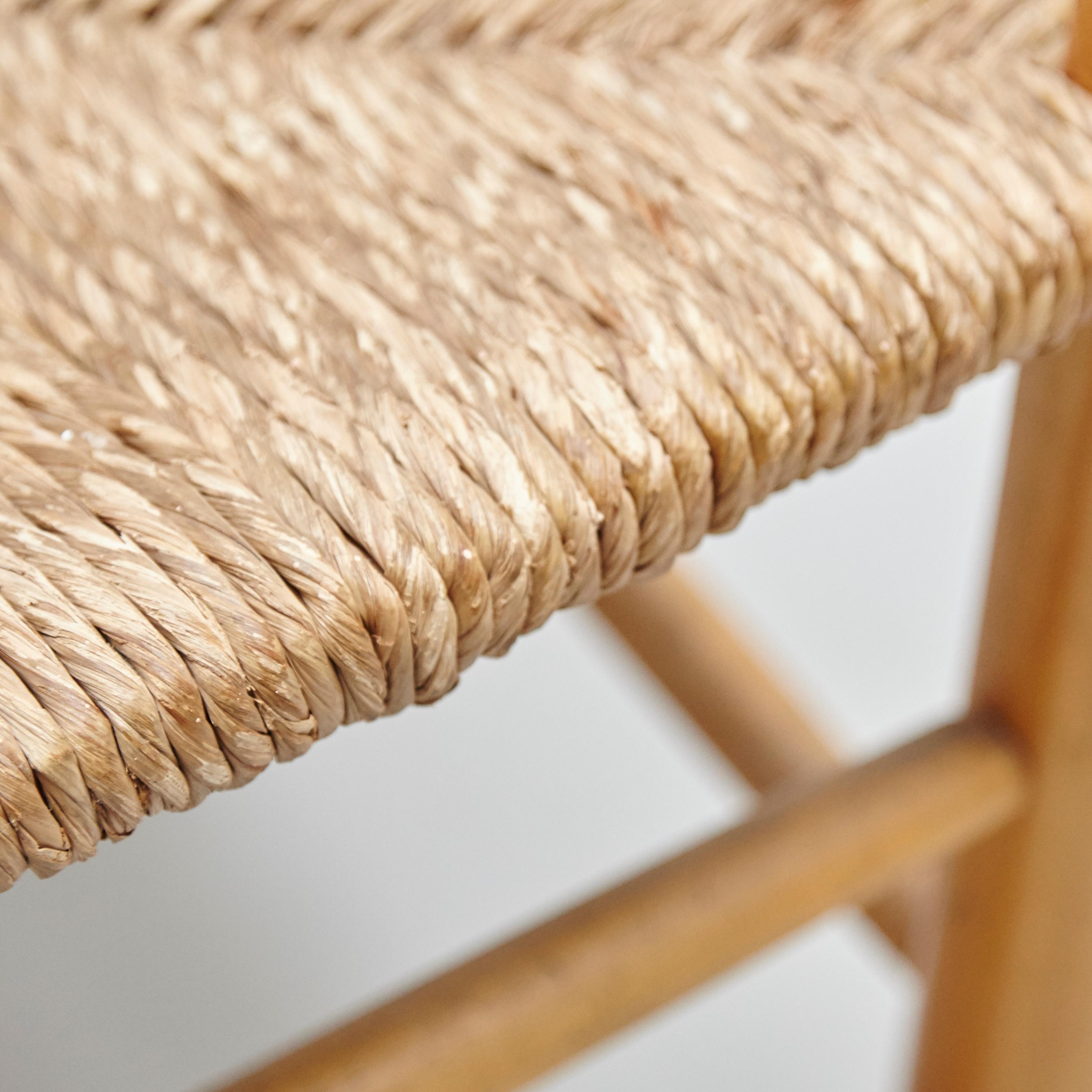 Mid-20th Century After Charlotte Perriand Mid-Century Modern Rattan Pair of Chairs, circa 1950
