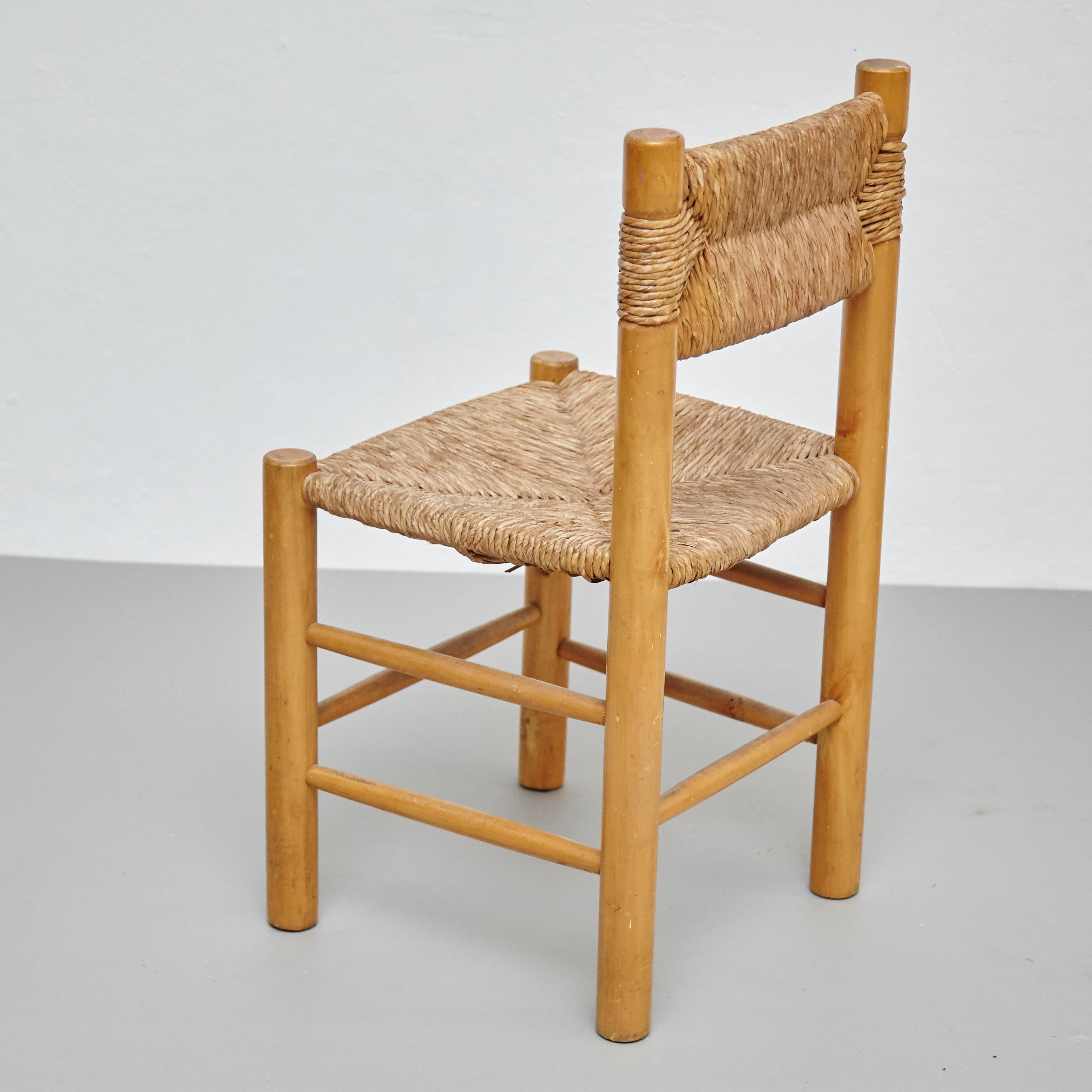 After Charlotte Perriand Mid-Century Modern Rattan Pair of Chairs, circa 1950 4