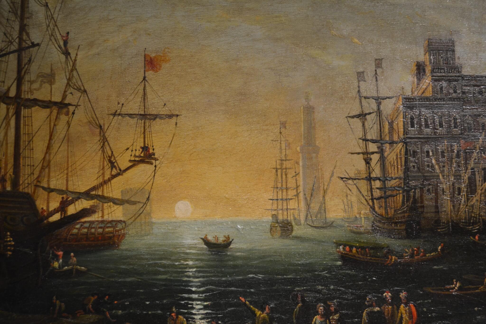 Port Scene - Baroque Painting by (after) Claude Lorrain (Claude Gellée)