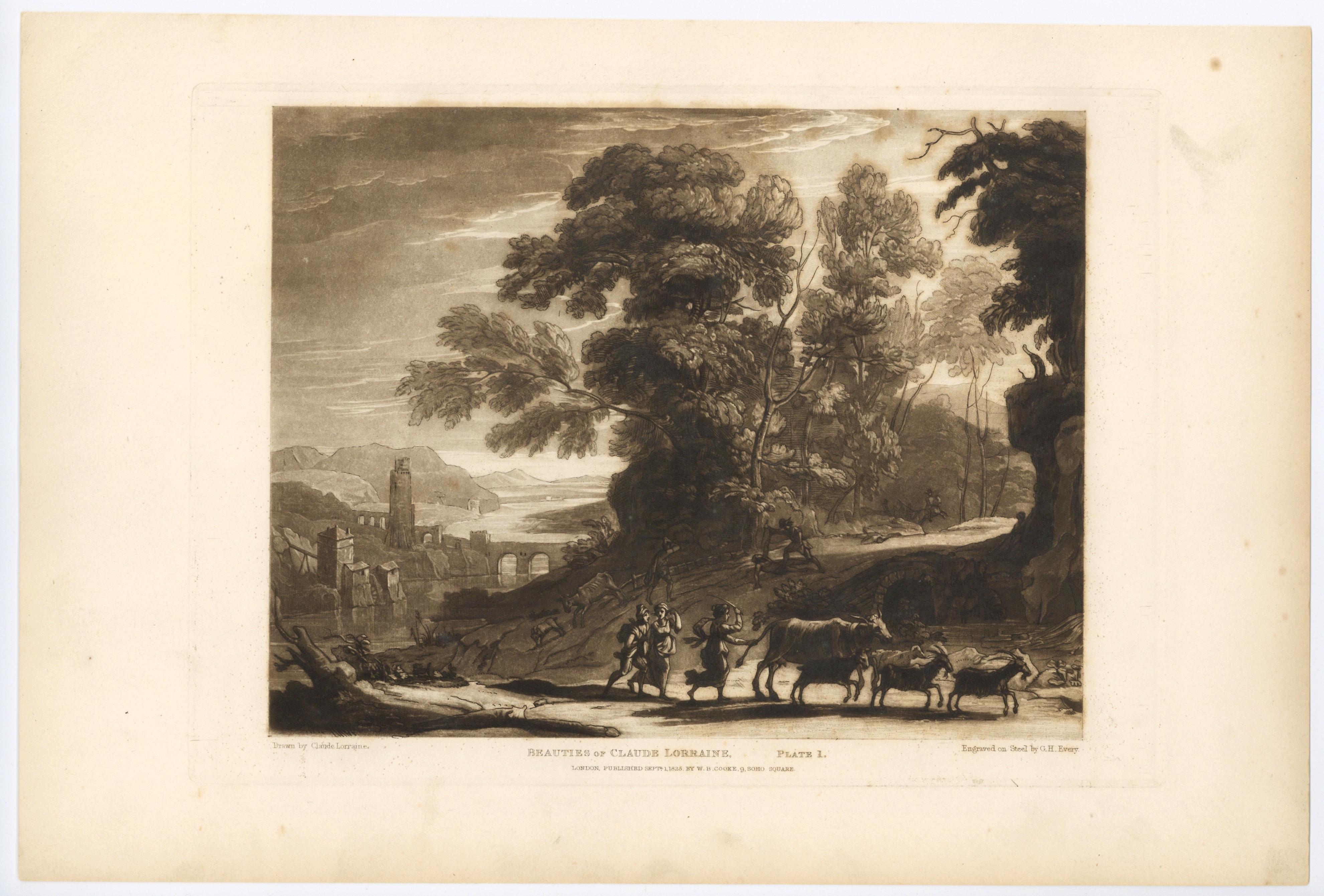 Medium: etching, engraving and mezzotint (after Claude Lorrain). This lovely impression on wove paper was engraved by G.H. Every for the 