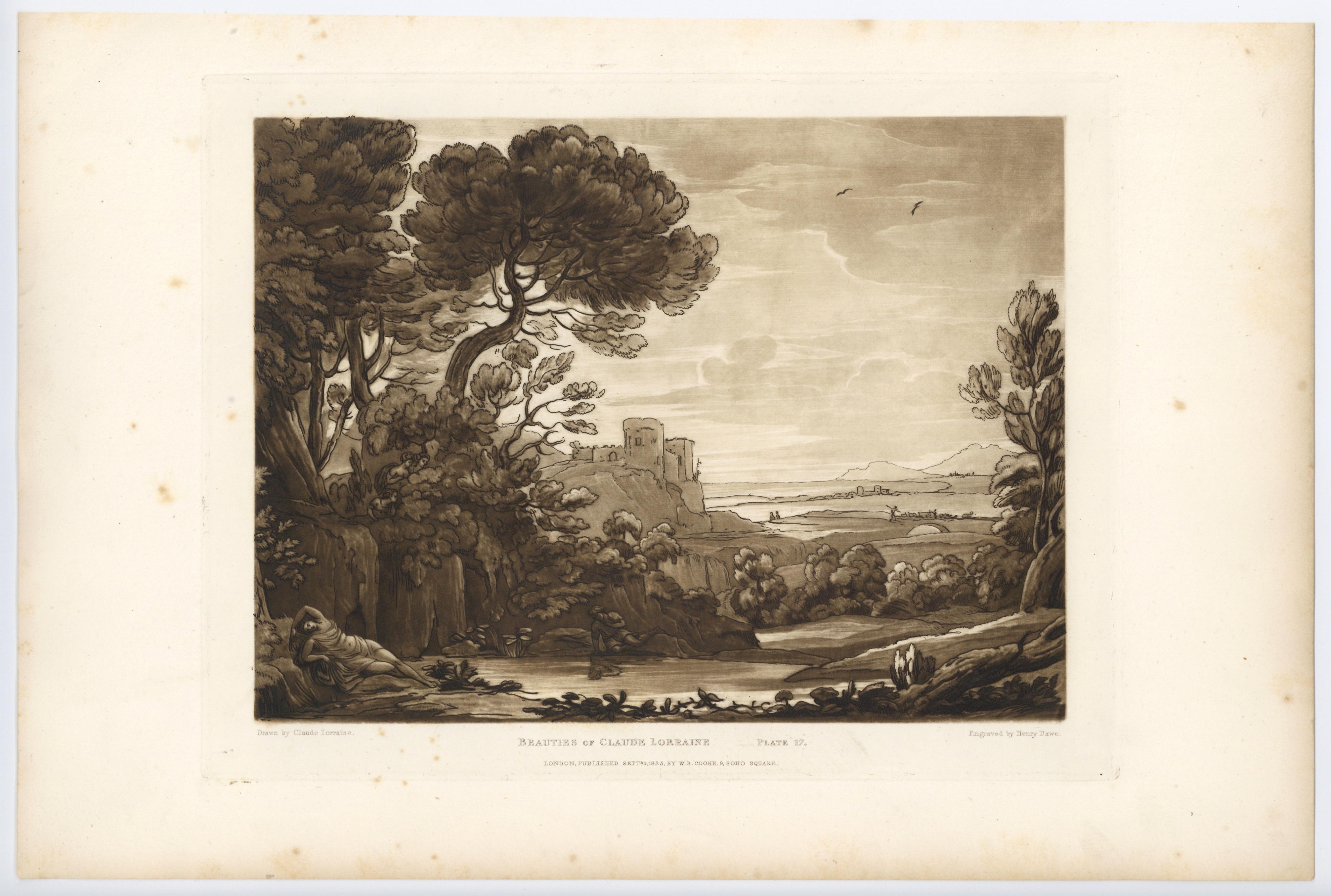 Medium: etching, engraving and mezzotint (after Claude Lorrain). This lovely impression on wove paper was engraved by G.H. Every for the 
