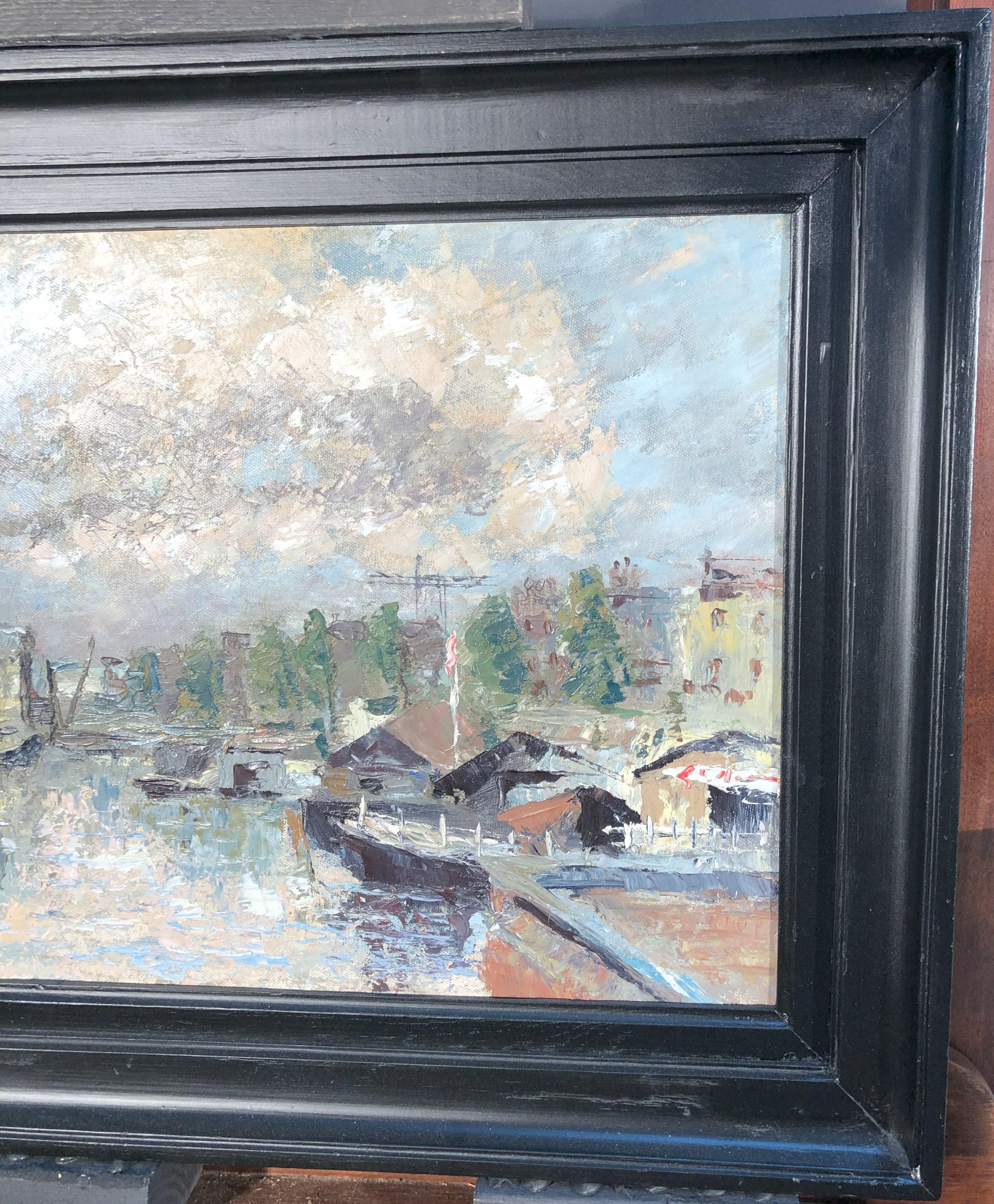 Nach dem Vorbild von Claude Monet, 1840 - 1926.  Monet war ein französischer impressionistischer Maler. Infolge des französisch-preußischen Krieges zog er 1870 nach London, wo er eine Reihe von Gemälden schuf, von denen sich die meisten um
