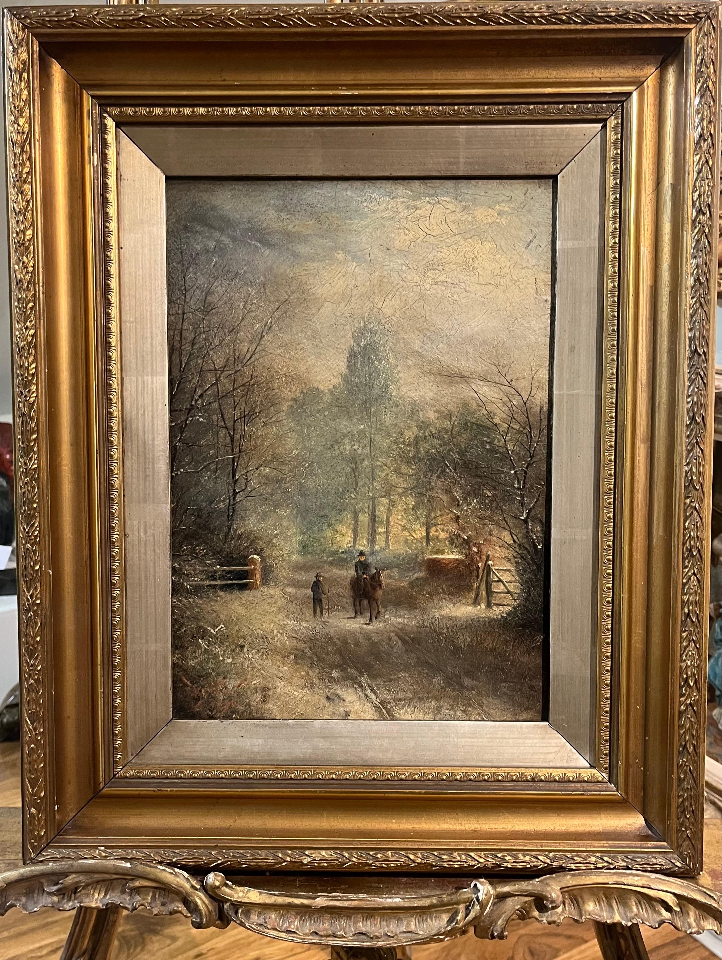 Landscape Painting di (after) Claude Monet - Claude Monet Stile XIX secolo IMPRESSIONISMO VECCHIO MASTER PITTURA AD OLIO