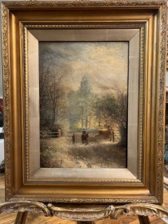 CLAUDE MONET Style 19e SIÈCLE IMPRESSIONNISTE PEINTURE À L'HUILE D'ANCIEN MAÎTRE