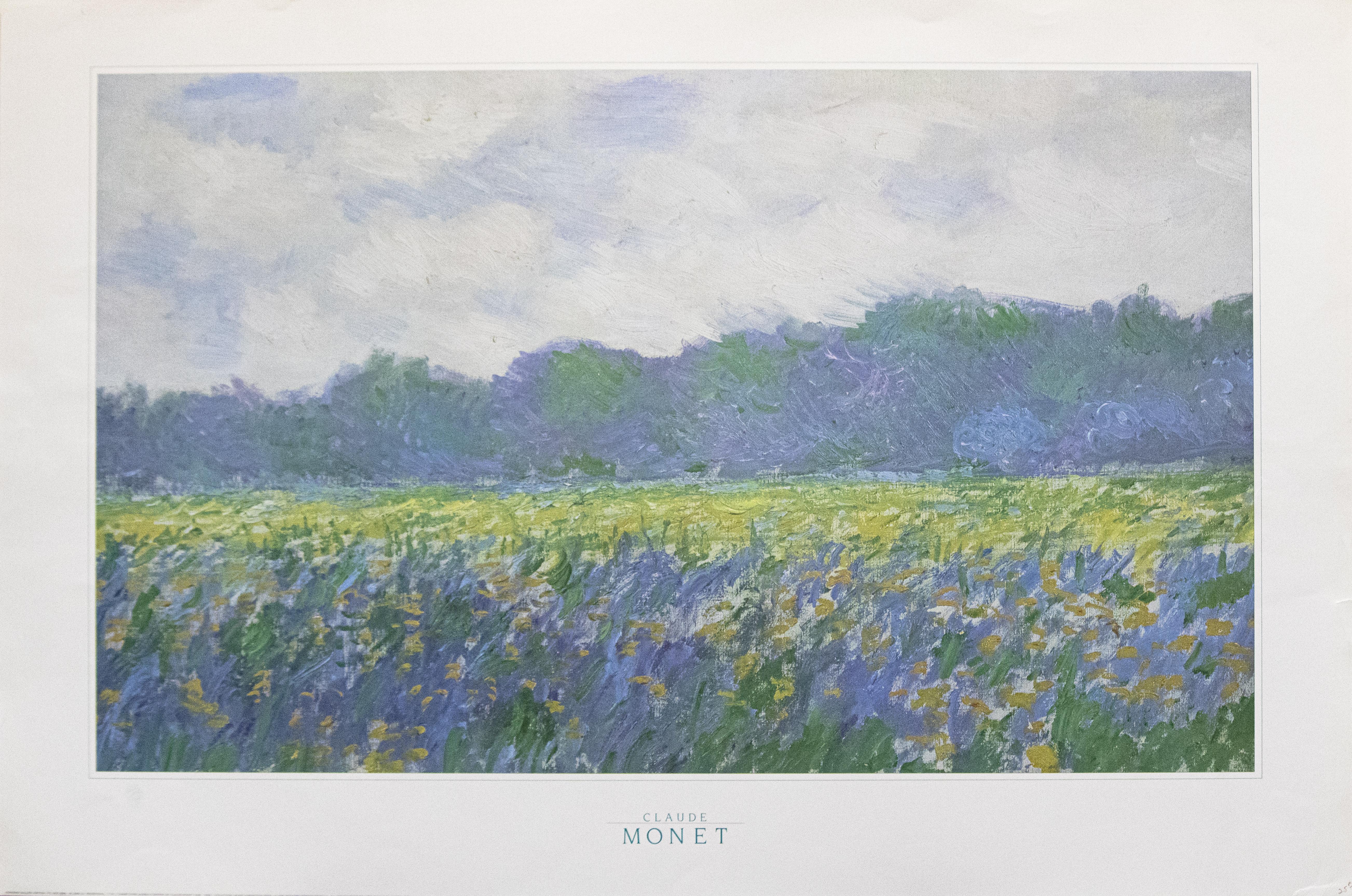 "Champ d'iris Jaunes a Giverny" Print After Claude Monet