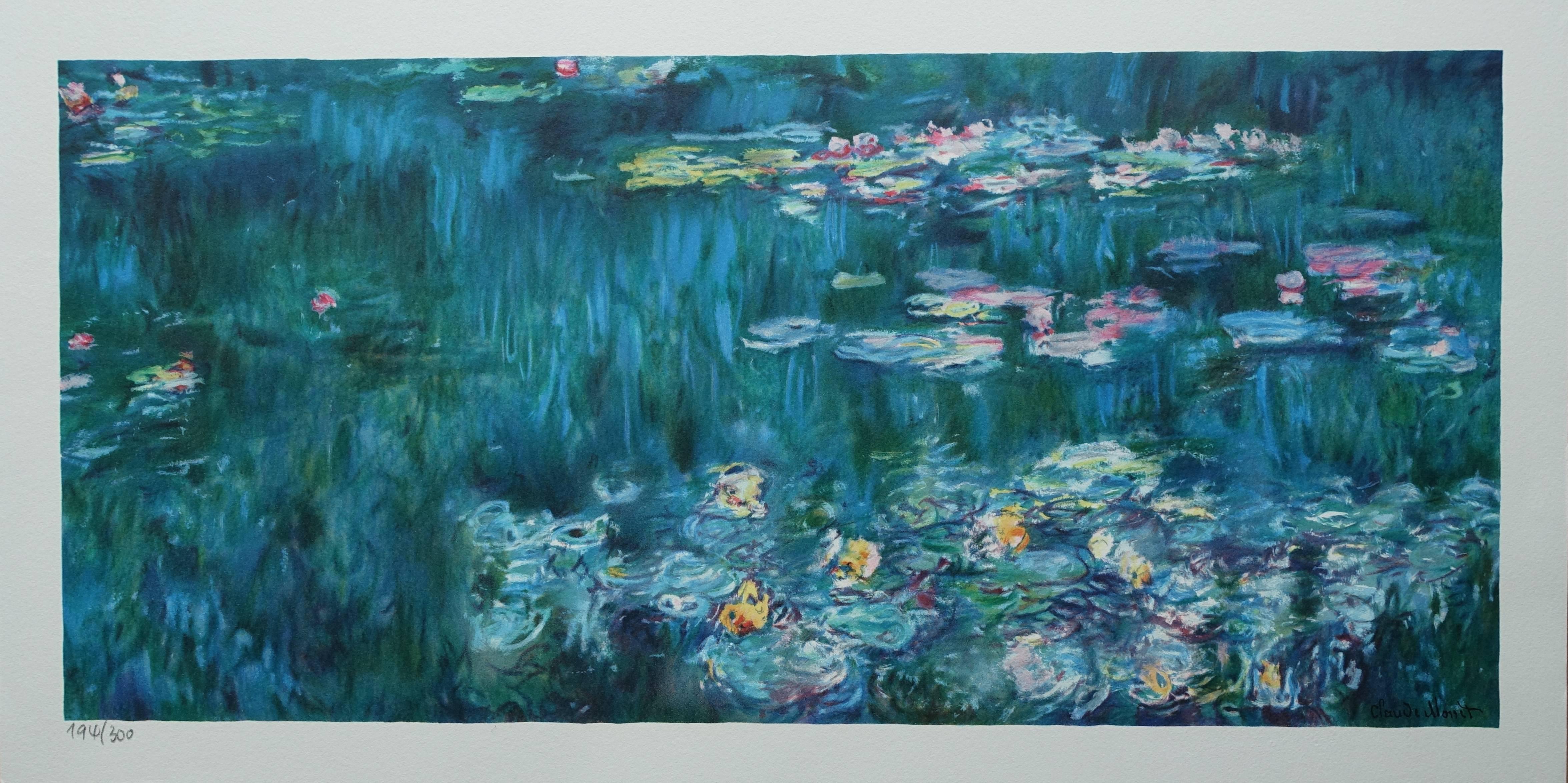 (after) Claude Monet Landscape Print - The Nymphs in Giverny - Lithograph - 300 copies